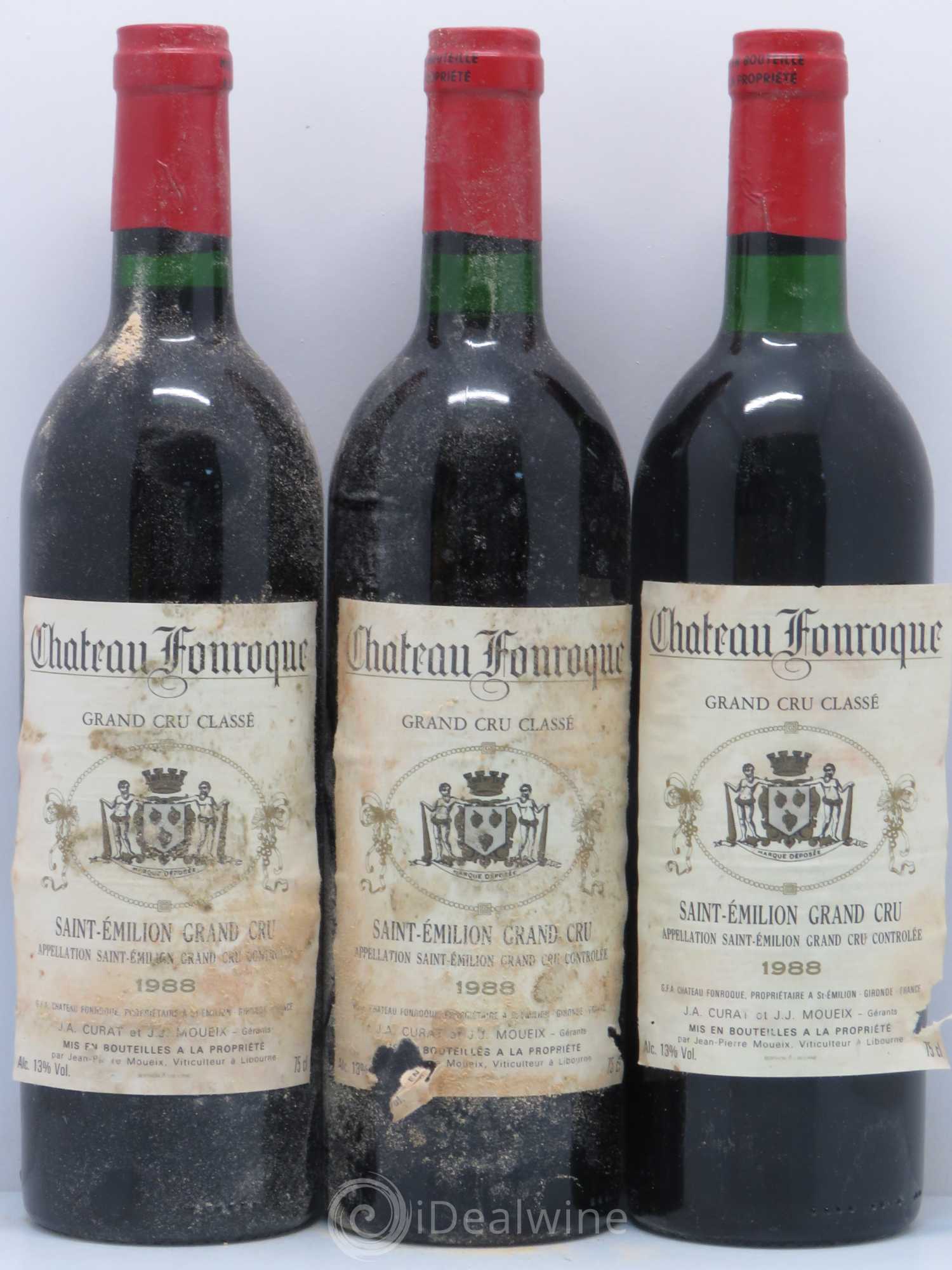 Château Fonroque Grand Cru Classé 1988 - Lot de 12 bouteilles - 1