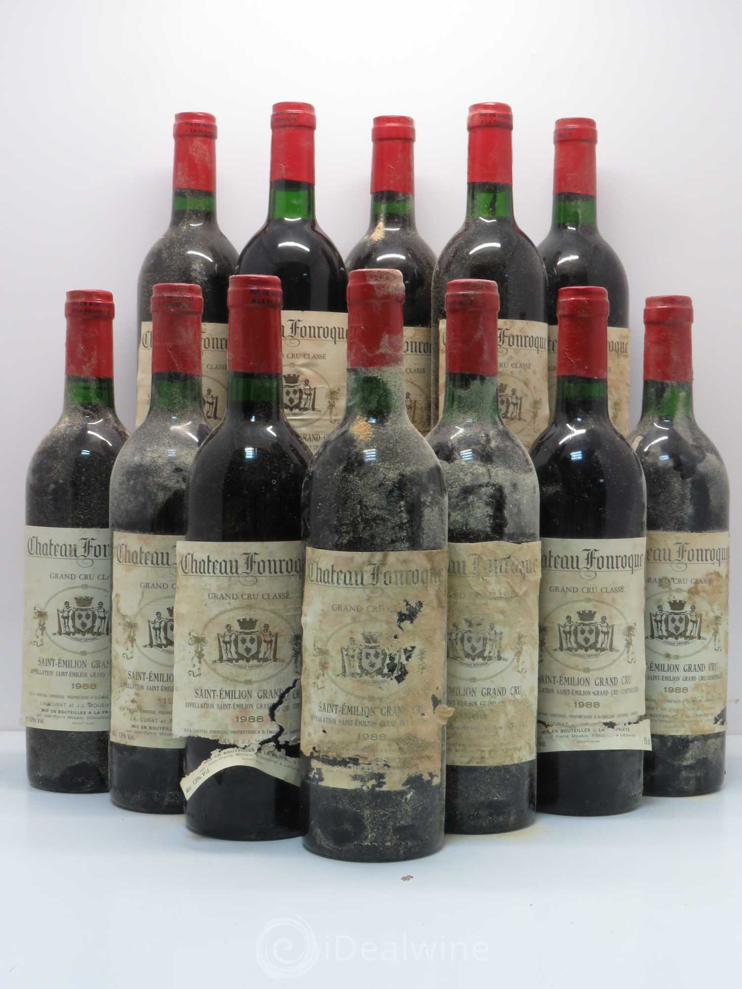 Château Fonroque Grand Cru Classé 1988 - Lot de 12 bouteilles - 0
