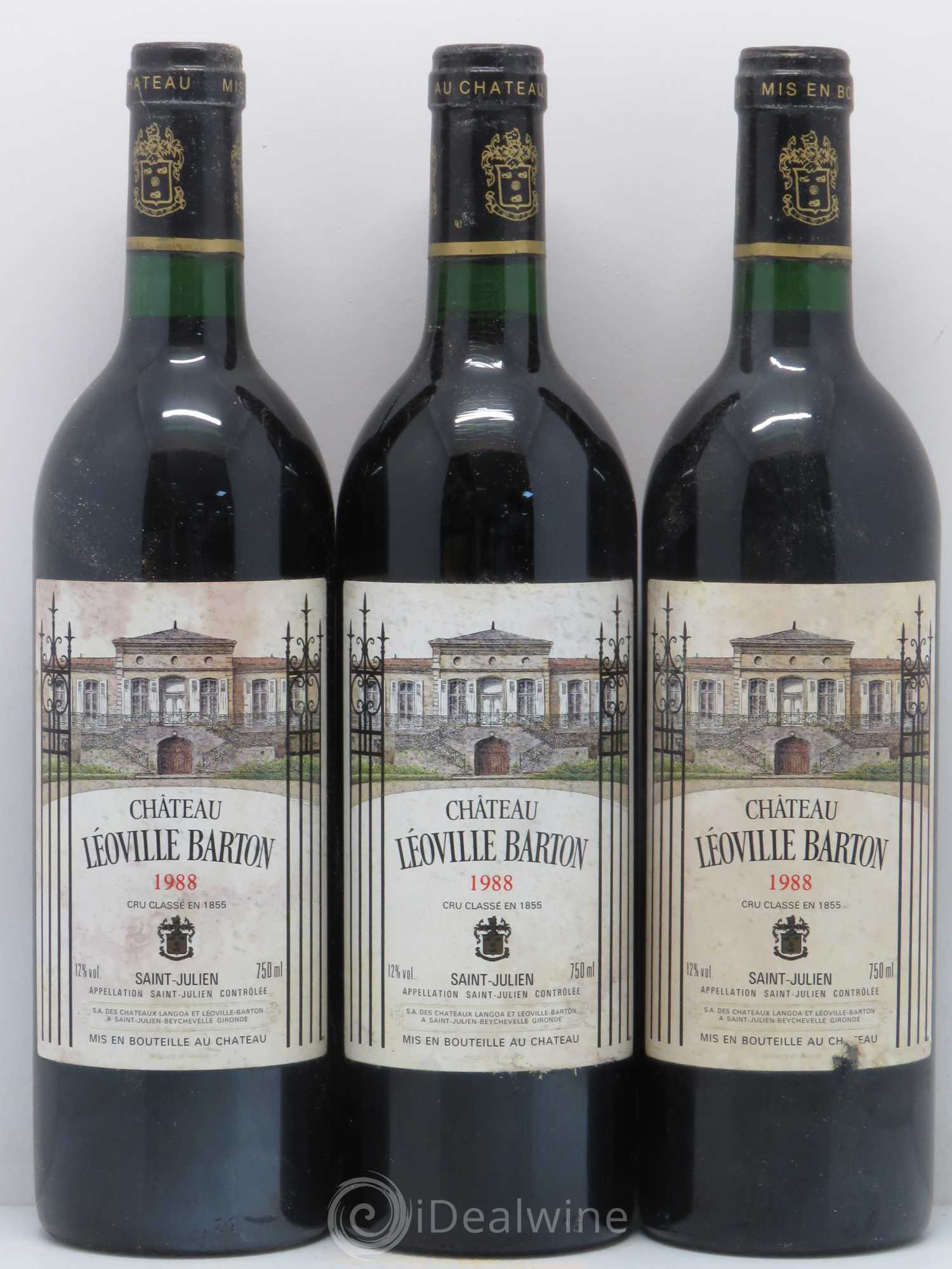Château Léoville Barton 2ème Grand Cru Classé 1988 - Lot de 6 bouteilles - 1