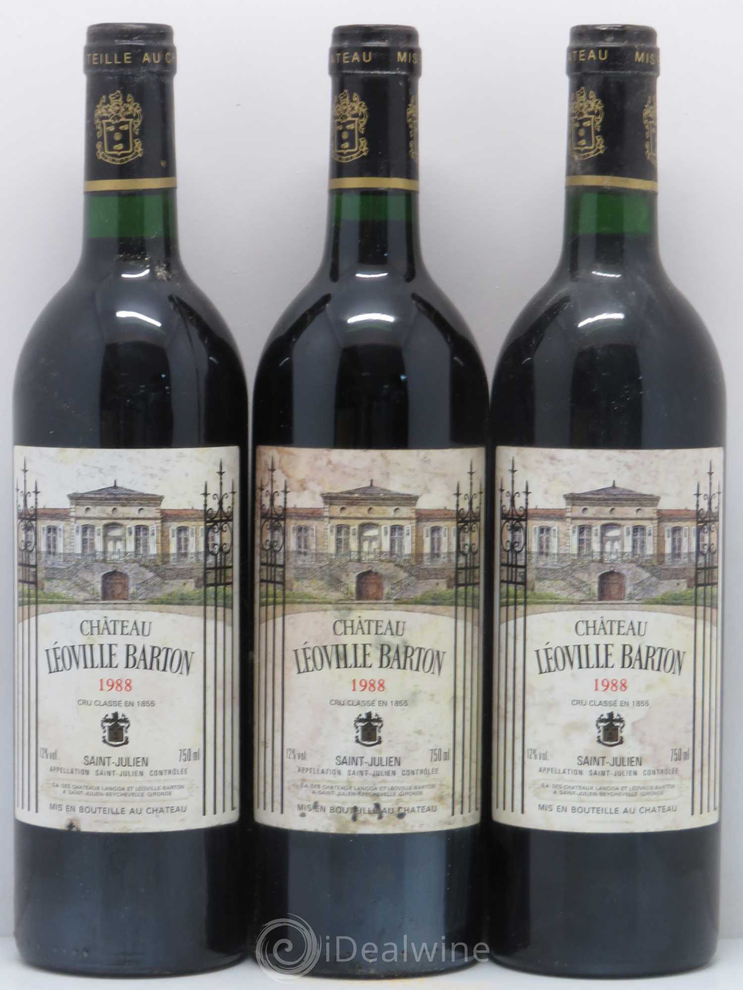 Château Léoville Barton 2ème Grand Cru Classé 1988 - Lot de 5 bouteilles - 1