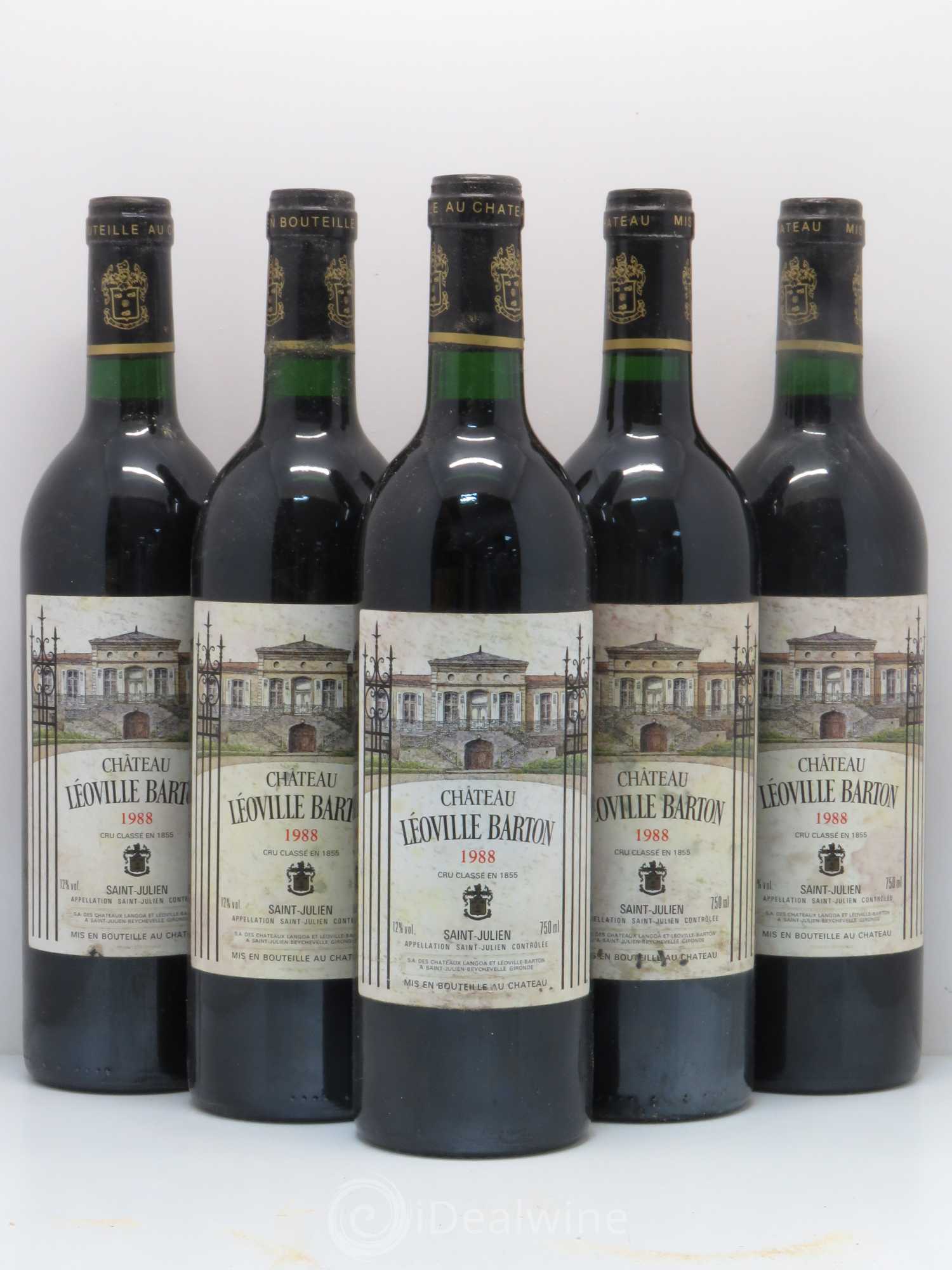 Château Léoville Barton 2ème Grand Cru Classé 1988 - Lot de 5 bouteilles - 0