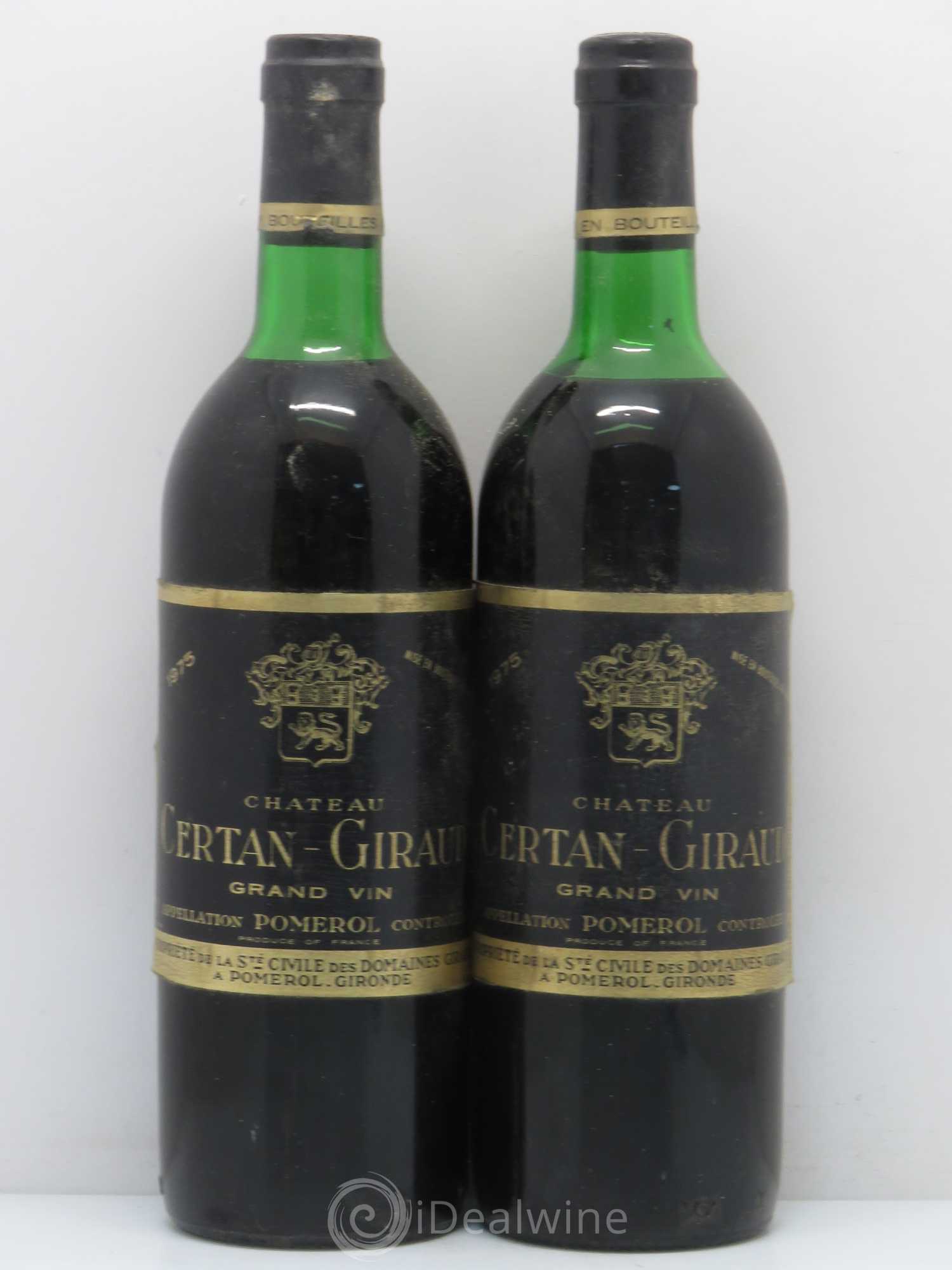 Château Certan Giraud 1975 - Lot de 2 bouteilles - 0