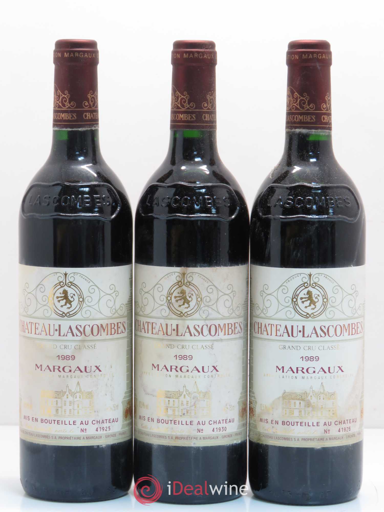 Château Lascombes 2ème Grand Cru Classé 1989 - Lot de 6 bouteilles - 1