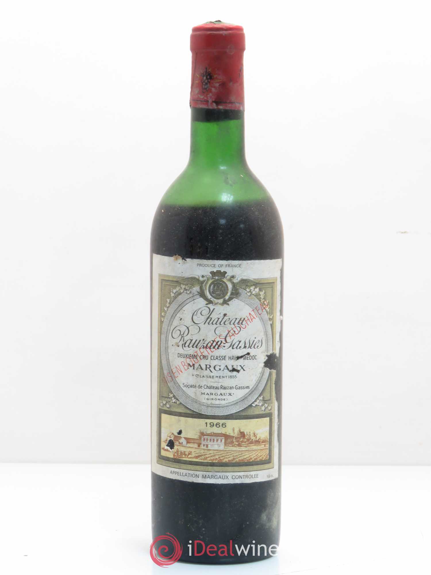 Château Rauzan-Gassies 2ème Grand Cru Classé (sans prix de réserve) 1966 - Lot de 1 bouteille - 0