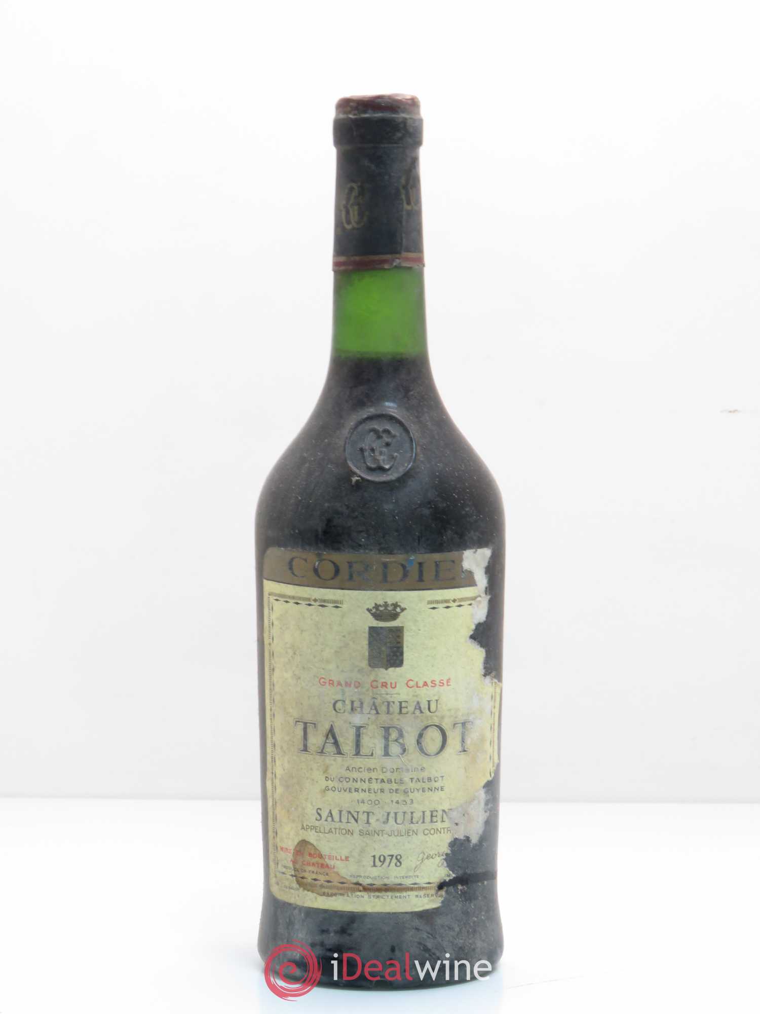Château Talbot 4ème Grand Cru Classé 1978 - Lot de 1 bouteille - 0