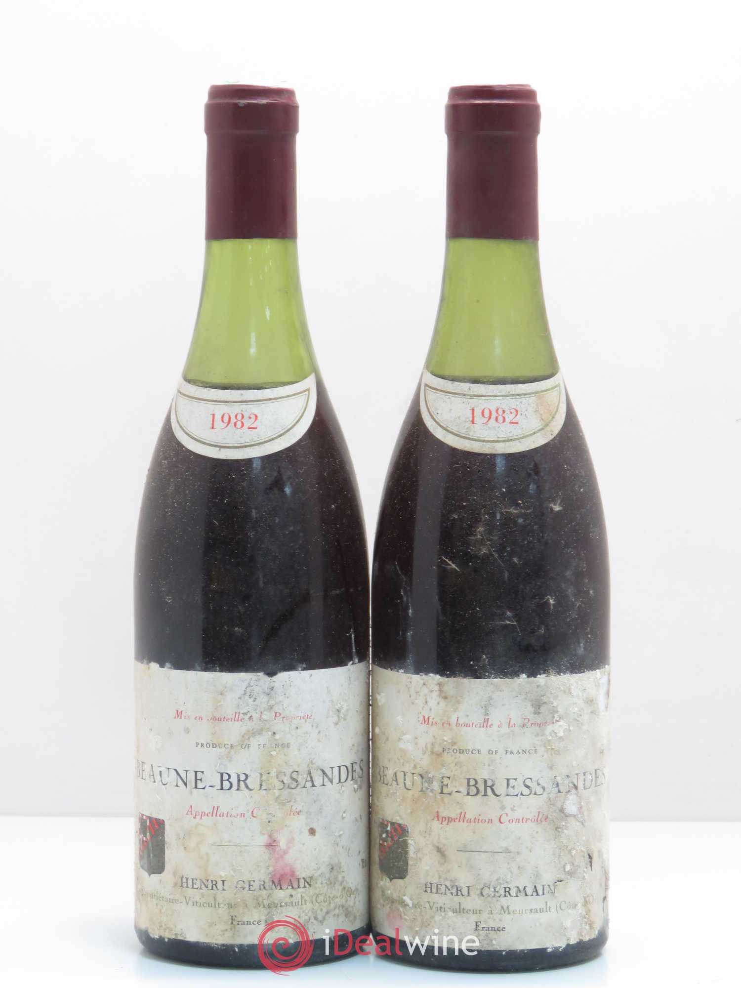 Beaune 1er Cru Bressandes Henri Germain (sans prix de réserve) 1982 - Posten von 2 Flaschen - 0