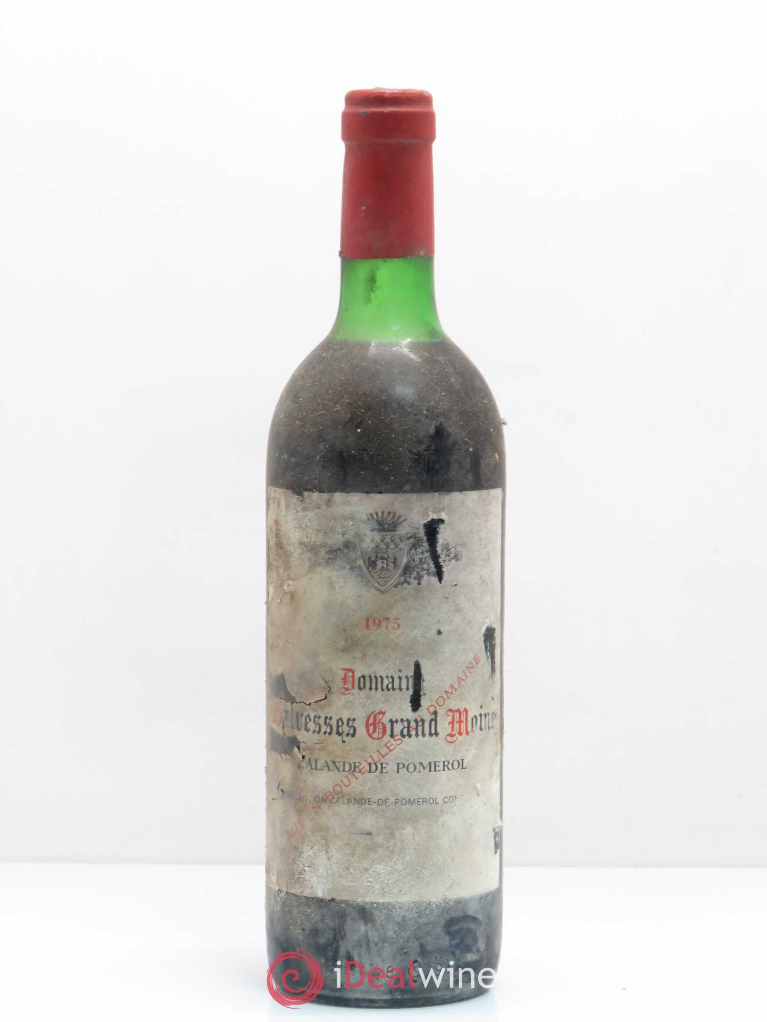 Lalande-de-Pomerol Domaine Galvesses Grand Moine 1975 - Posten von 1 Flasche - 0