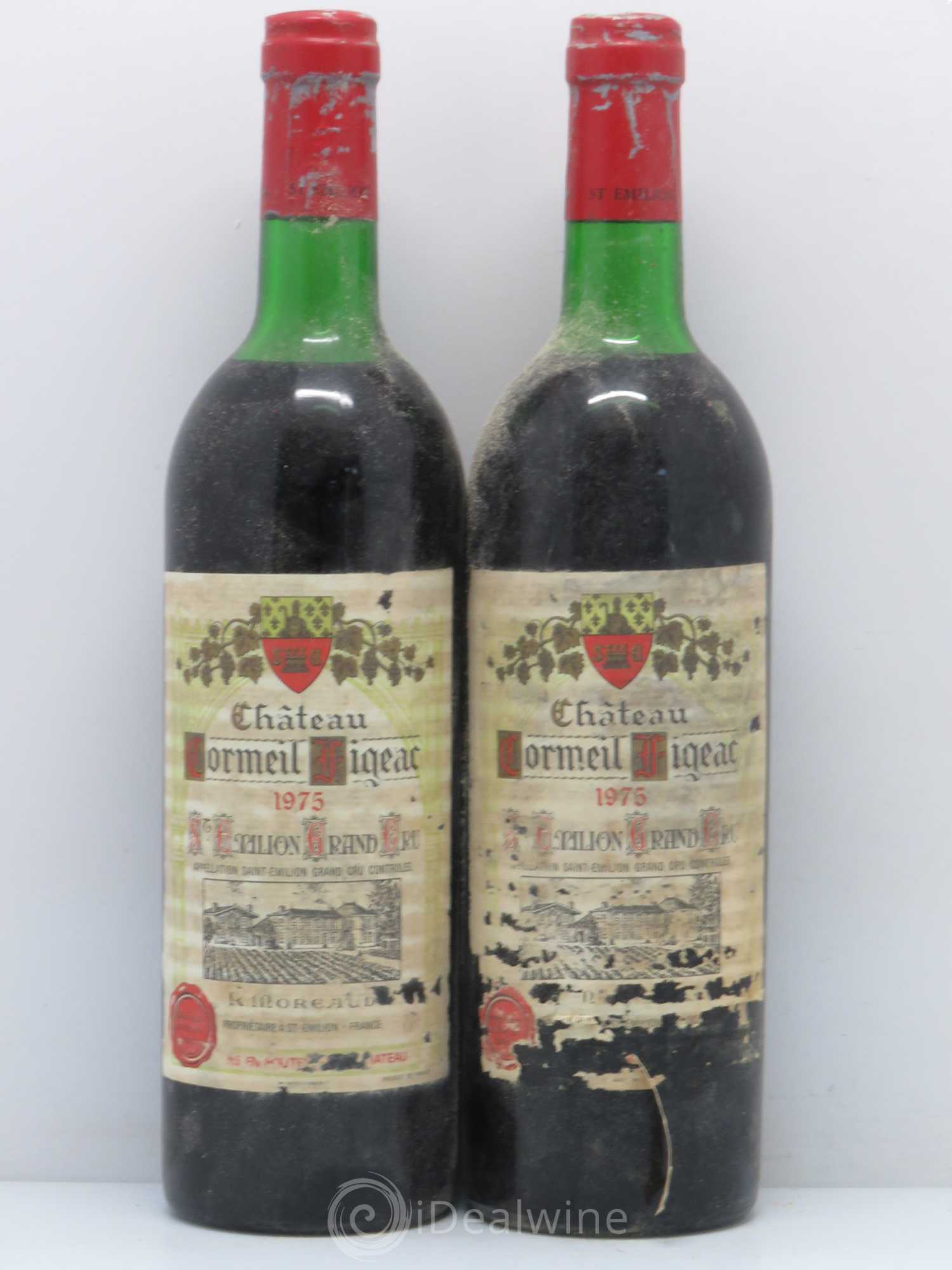 Château Cormeil Figeac 1975 - Lot de 2 bouteilles - 0