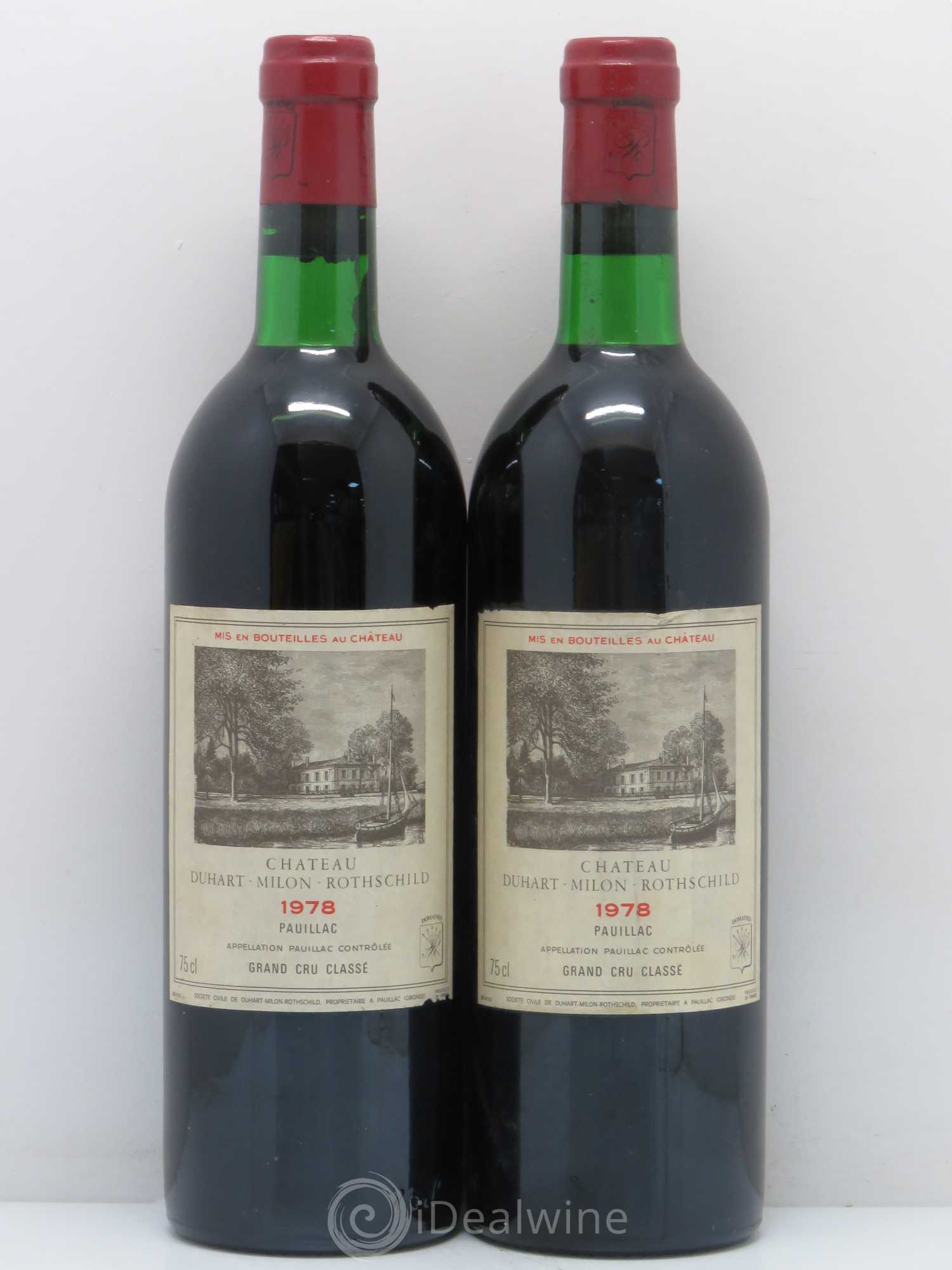 Château Duhart-Milon 4ème Grand Cru Classé 1978 - Lot de 2 bouteilles - 0