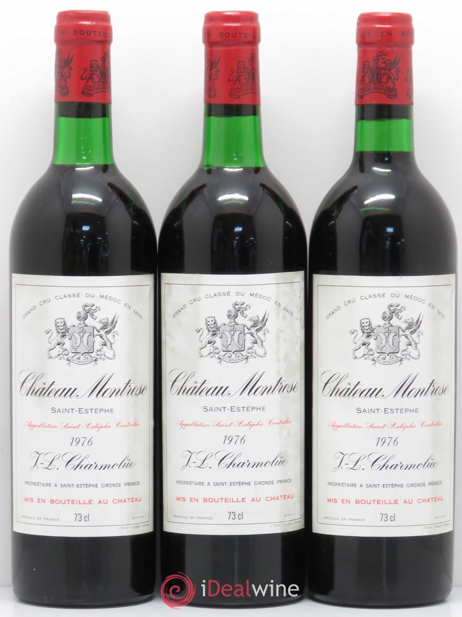 Château Montrose 2ème Grand Cru Classé 1976 - Lot de 3 bouteilles - 0