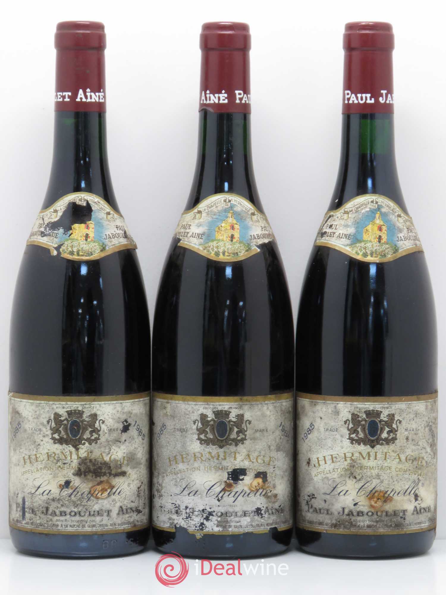 Hermitage La Chapelle Paul Jaboulet Ainé 1985 - Lot de 3 bouteilles - 0