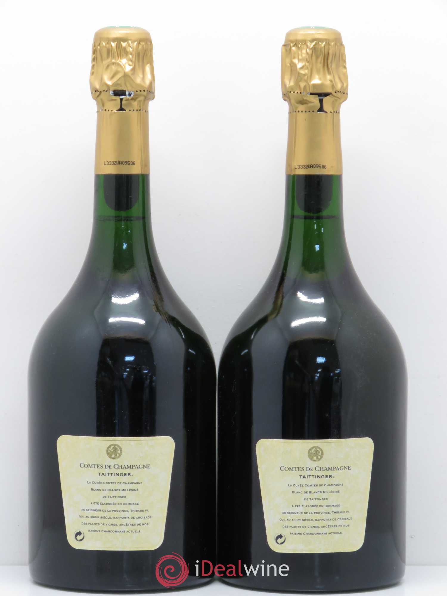 Comtes de Champagne Taittinger 1995 - Lot de 2 bouteilles - 1
