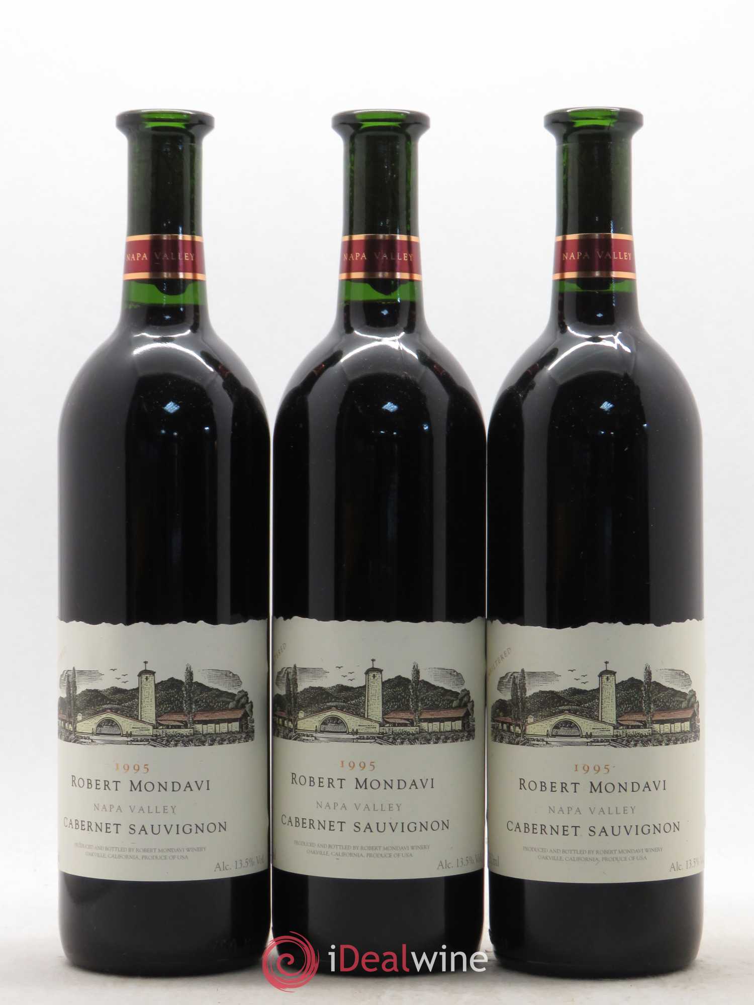 Cabernet Sauvignon Oakville Mondavi Winery 1995 - Lot de 3 bouteilles - 0