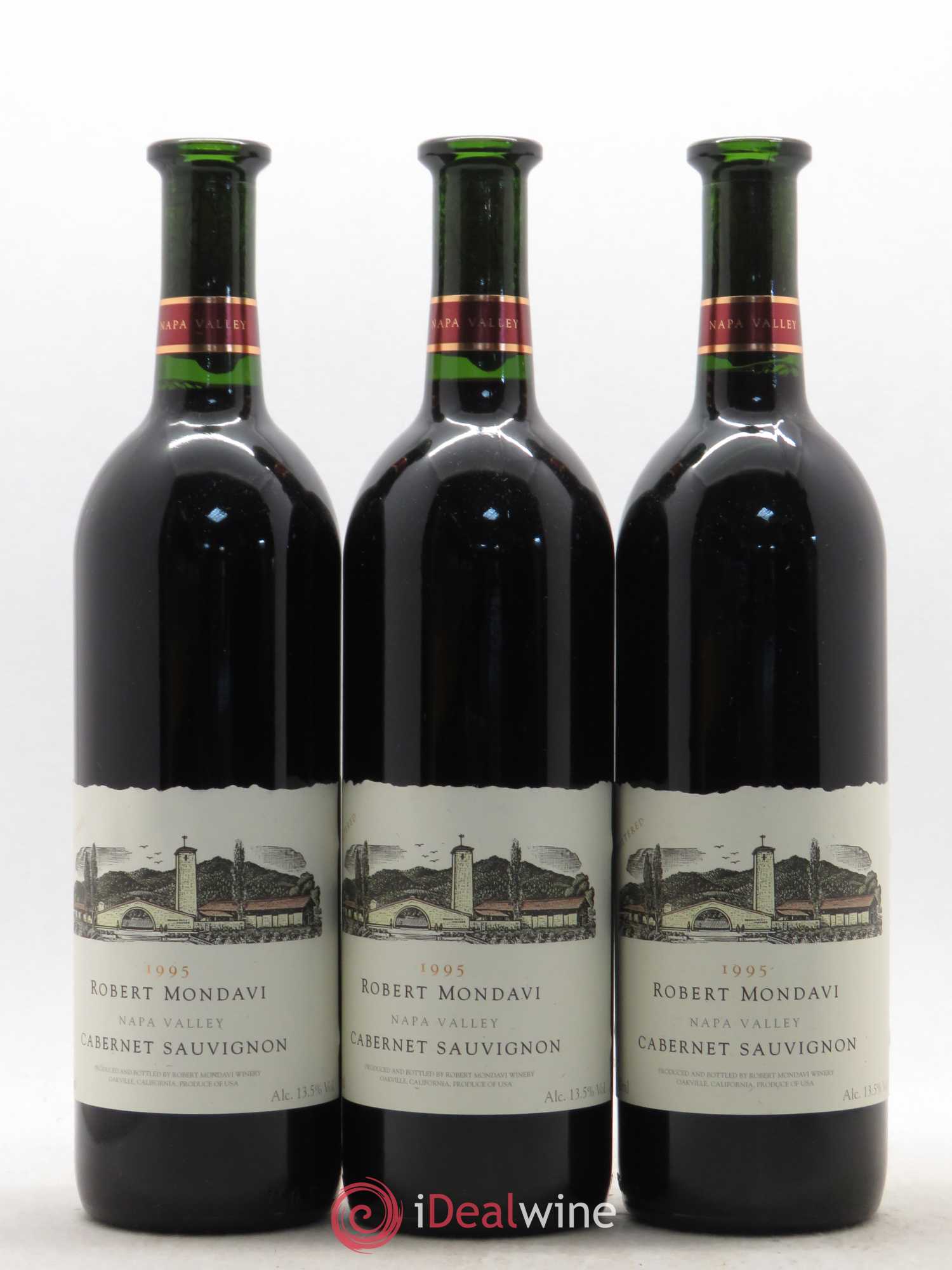 Cabernet Sauvignon Oakville Mondavi Winery 1995 - Lot de 3 bouteilles - 0