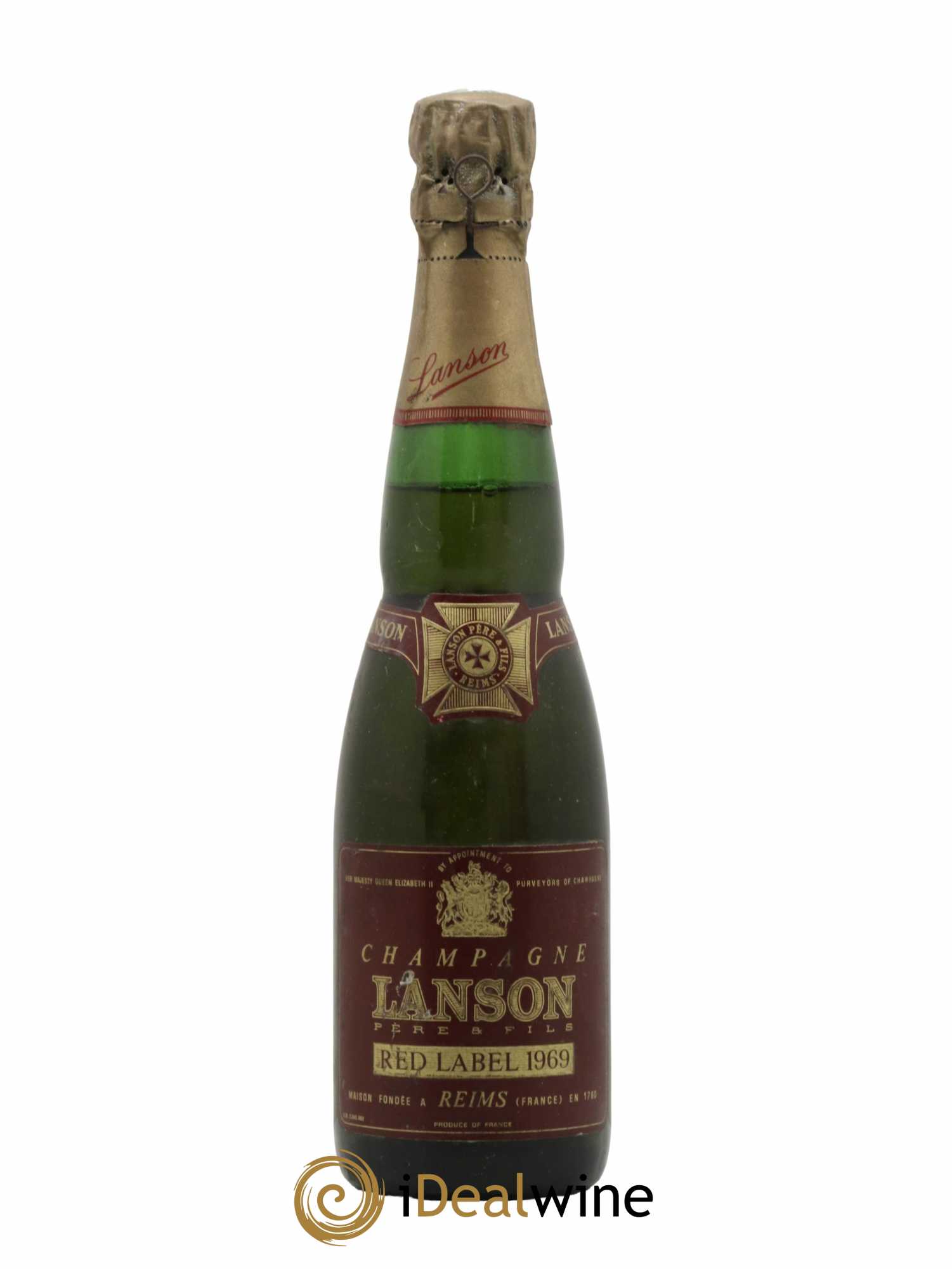Champagne Lanson Red Label 1969 - Lot de 1 demi bouteille - 0