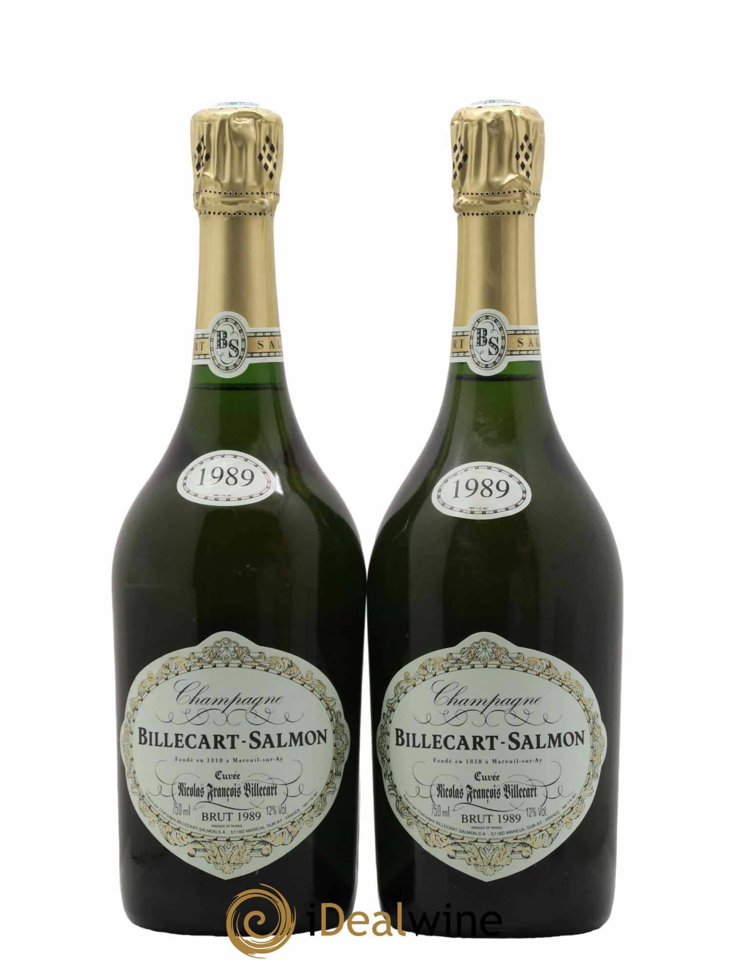 Brut Nicolas François Billecart Billecart-Salmon 1989 - Lot de 2 bouteilles - 0