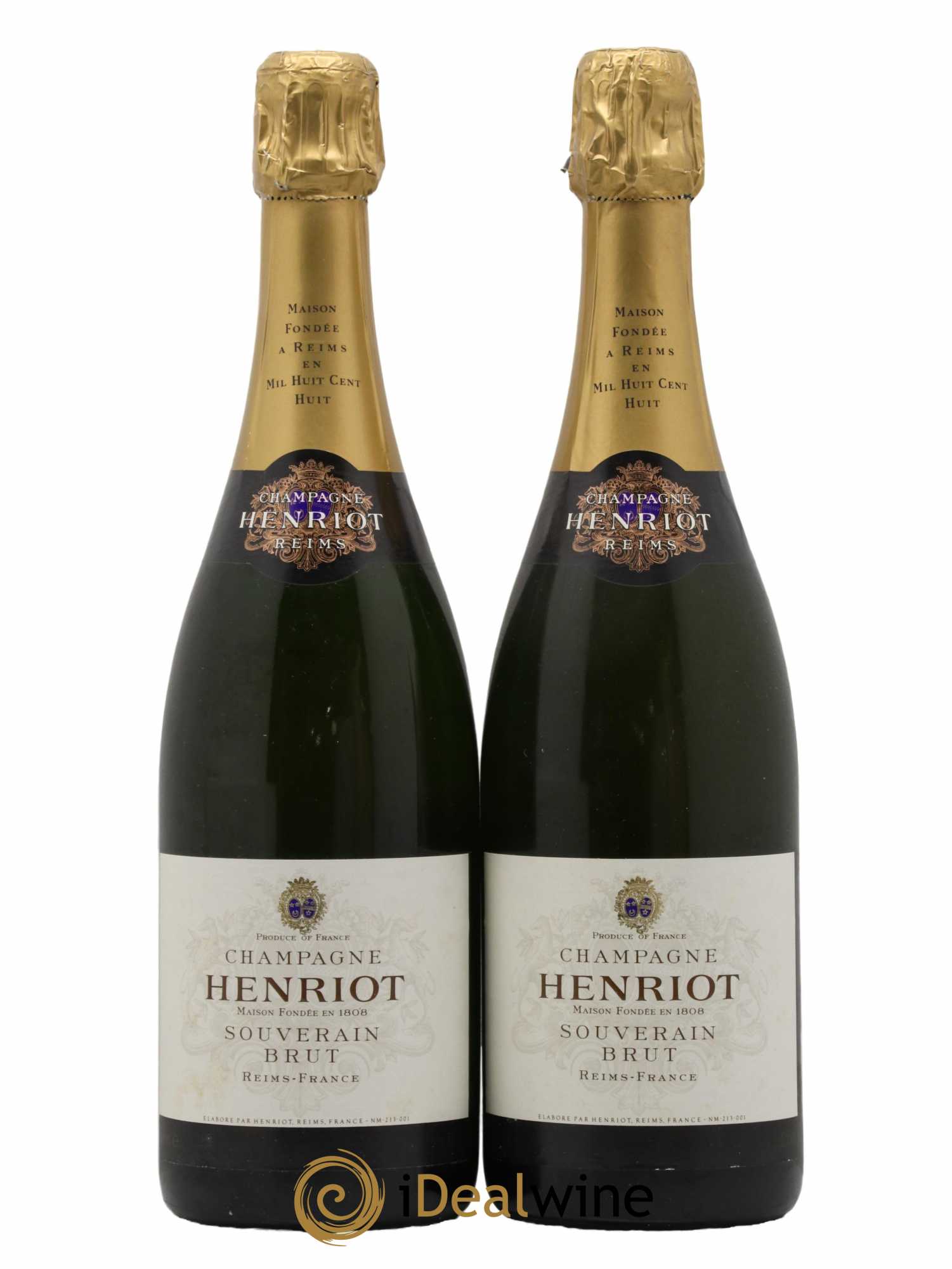 Champagne Souverain Brut Henriot - Lot de 2 bouteilles - 0