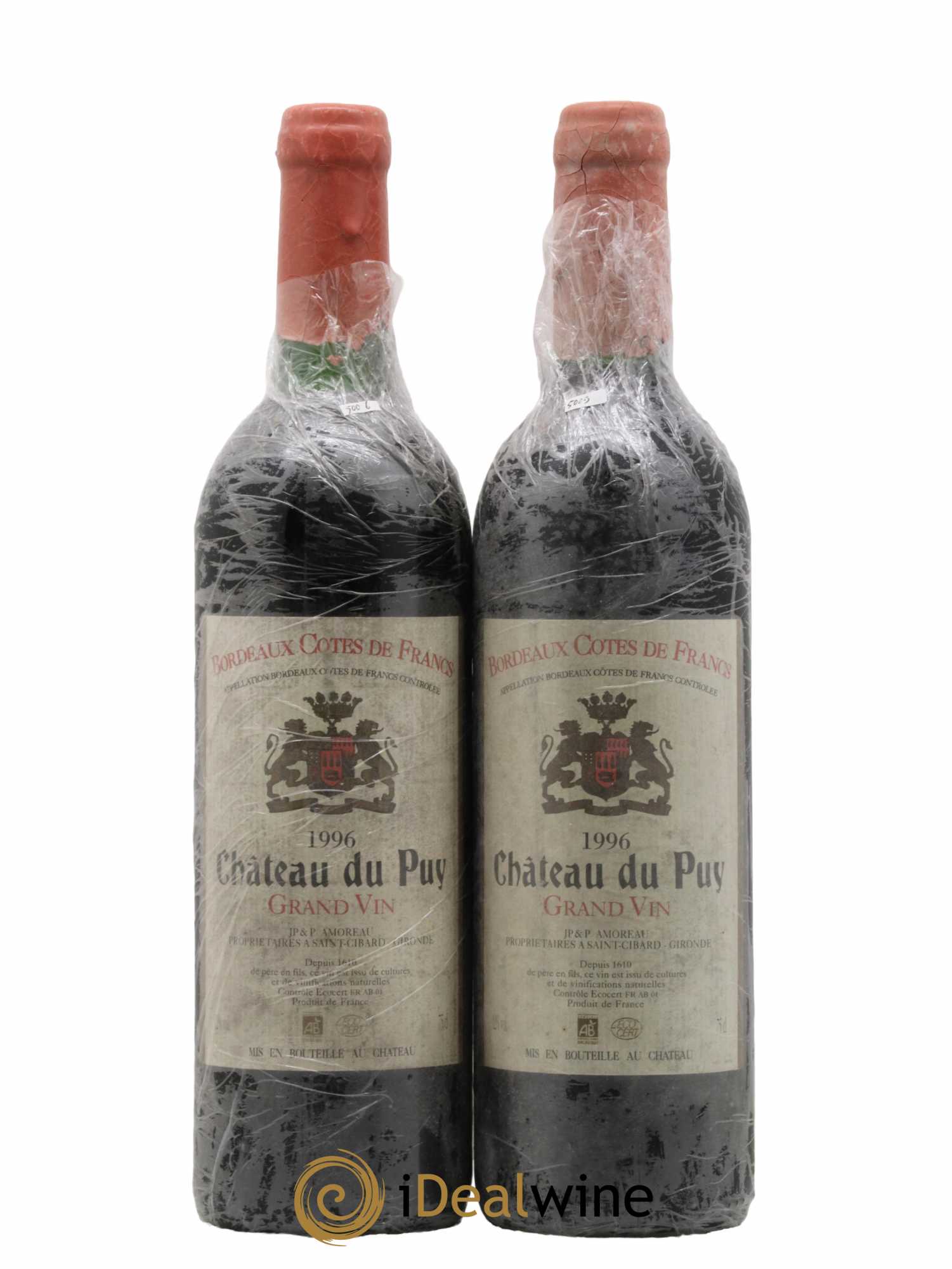 Château Le Puy 1996 - Lot de 2 bouteilles - 0