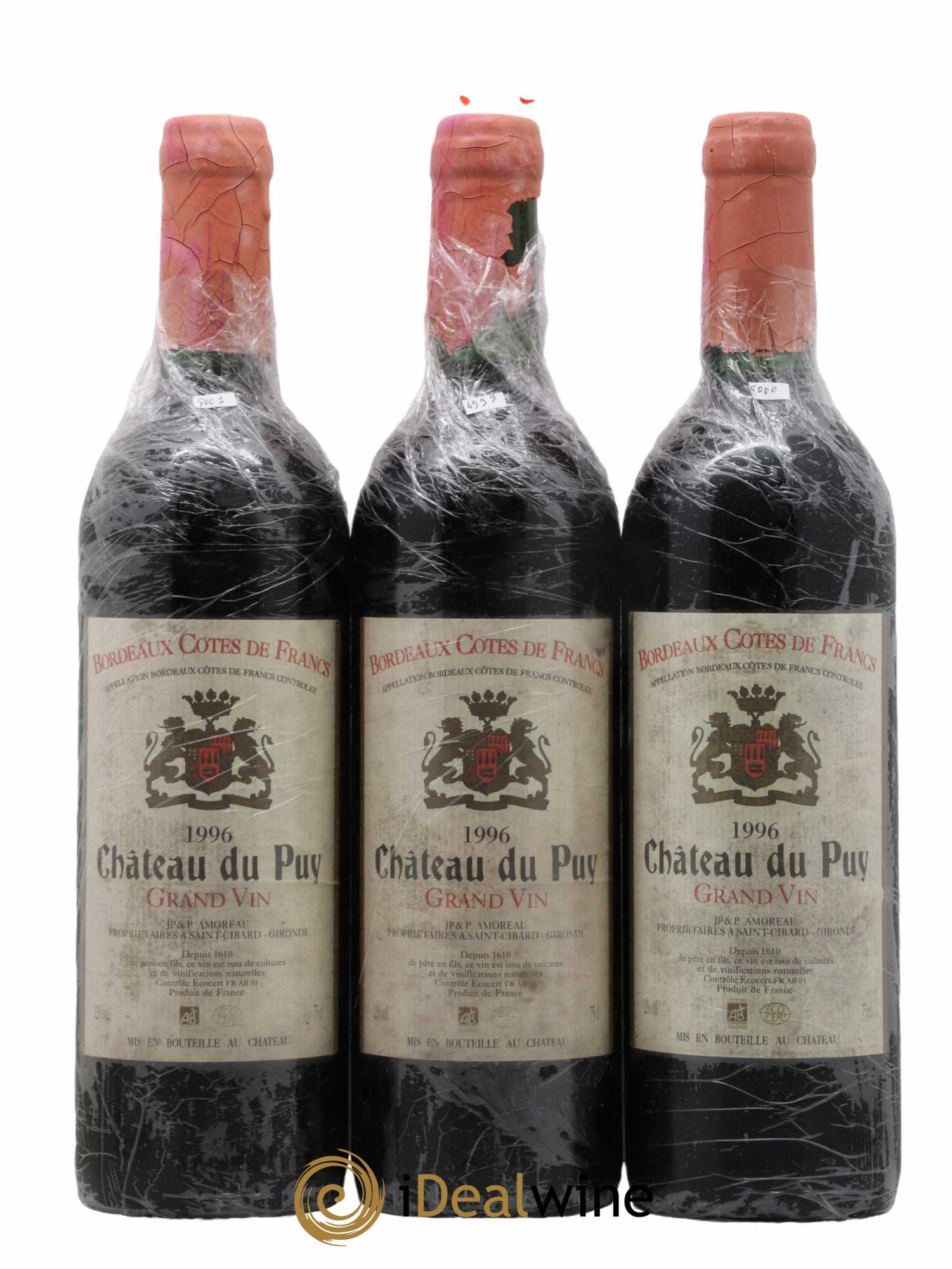 Château Le Puy 1996 - Lot de 3 bouteilles - 0