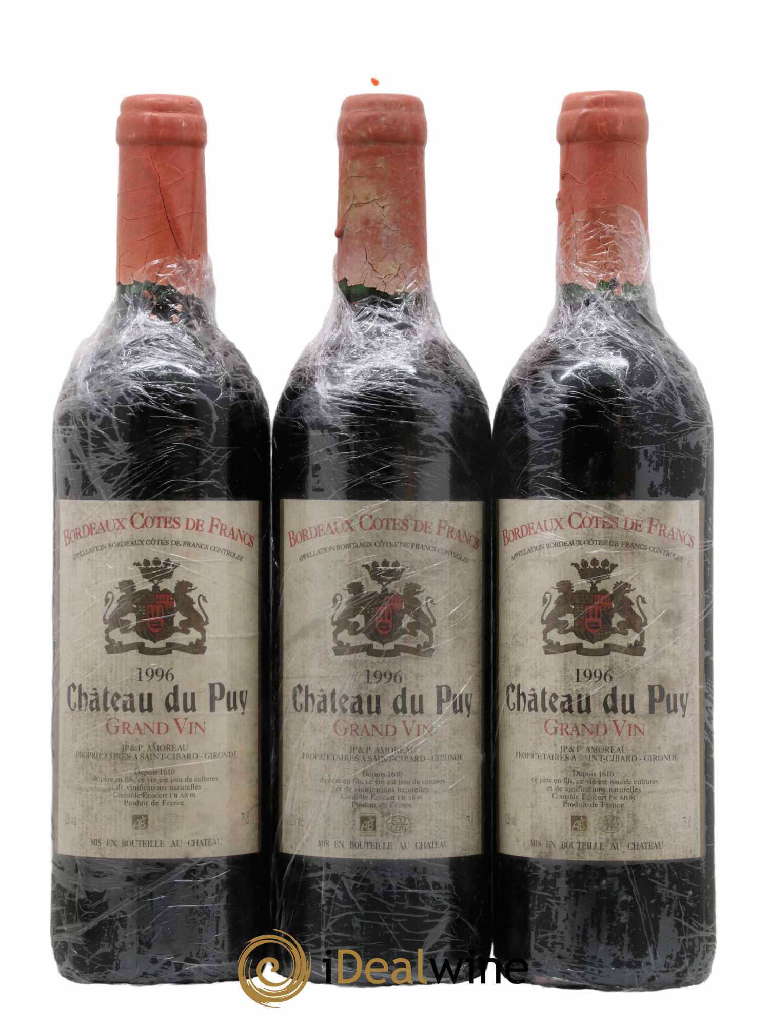 Château Le Puy 1996 - Lot de 3 bouteilles - 0