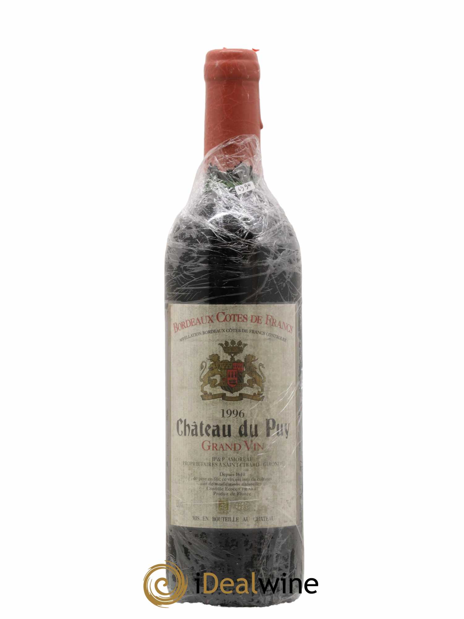Château Le Puy 1996 - Lot de 1 bouteille - 0