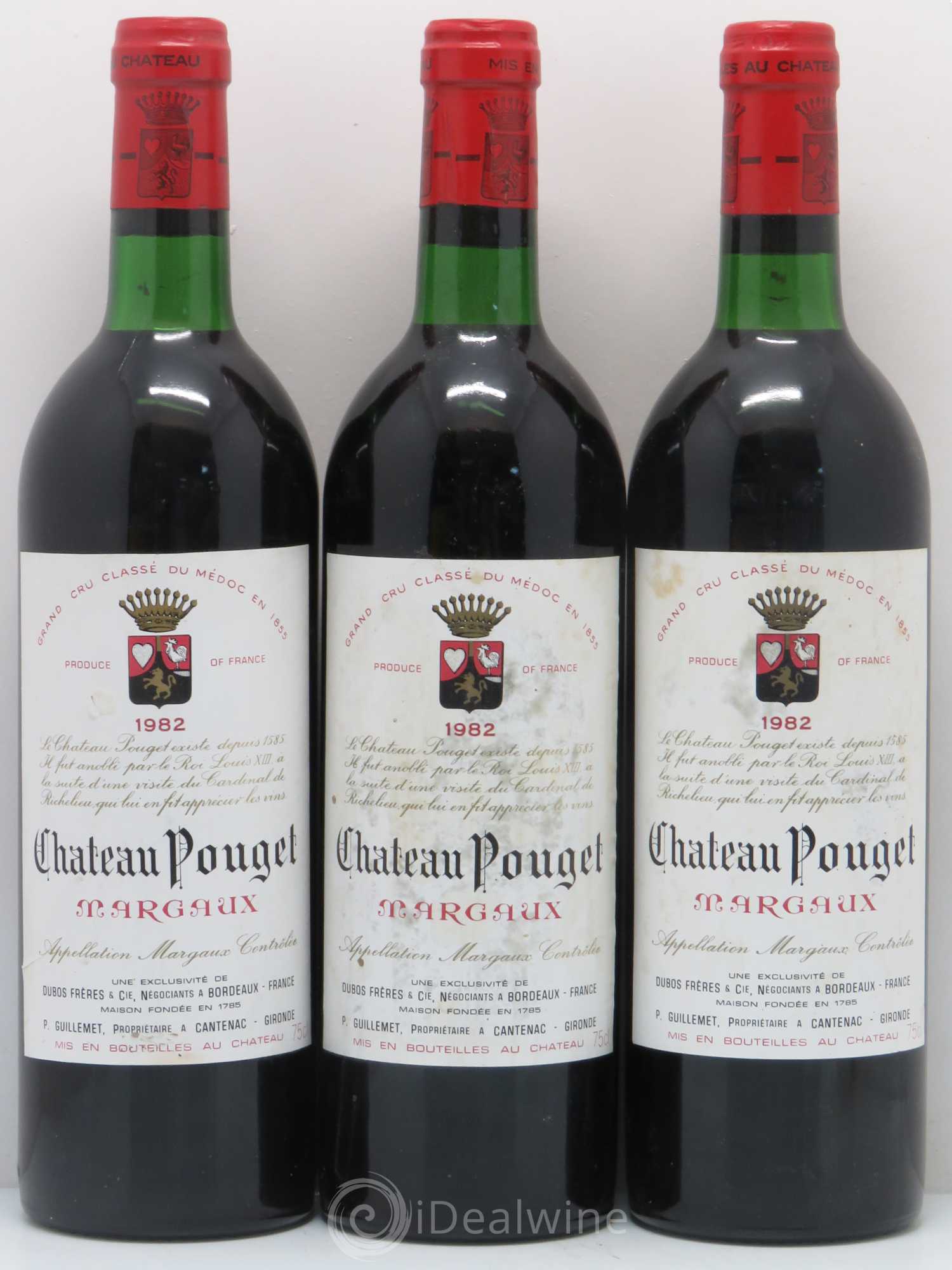 Château Pouget 4ème Grand Cru Classé 1982 - Lot de 6 bouteilles - 2