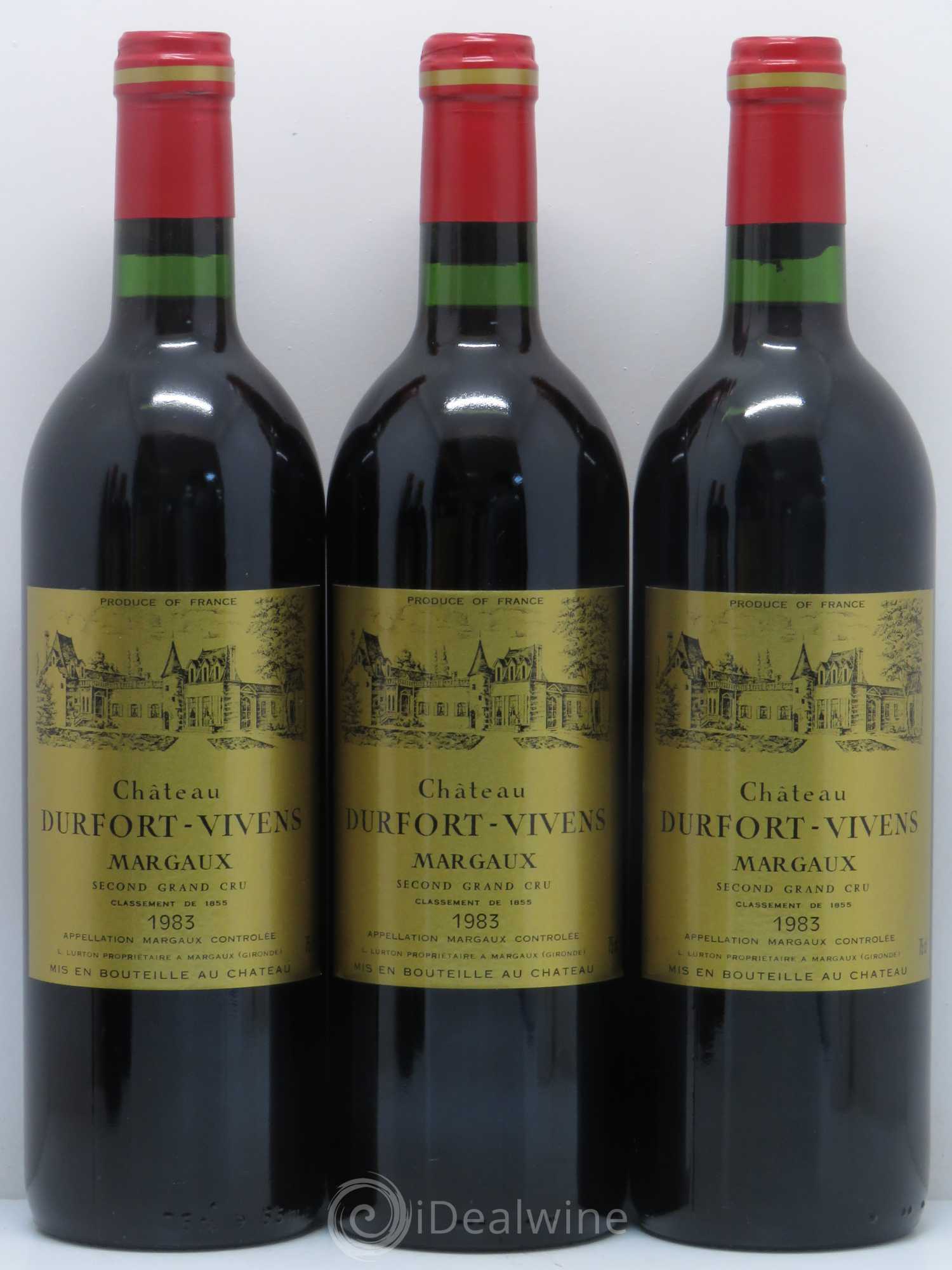 Château Durfort Vivens 2ème Grand Cru Classé 1983 - Lotto di 5 bottiglie - 1