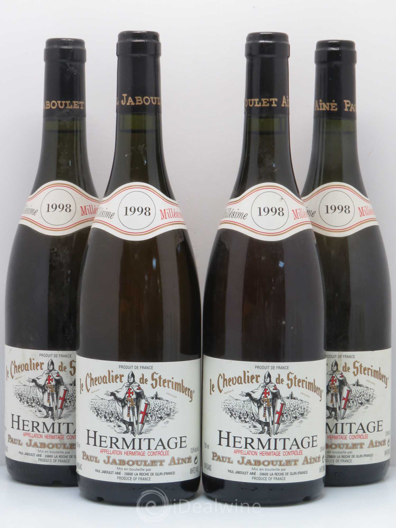 Hermitage Chevalier de Sterimberg Paul Jaboulet Ainé 1998 - Lot de 4 bouteilles - 0