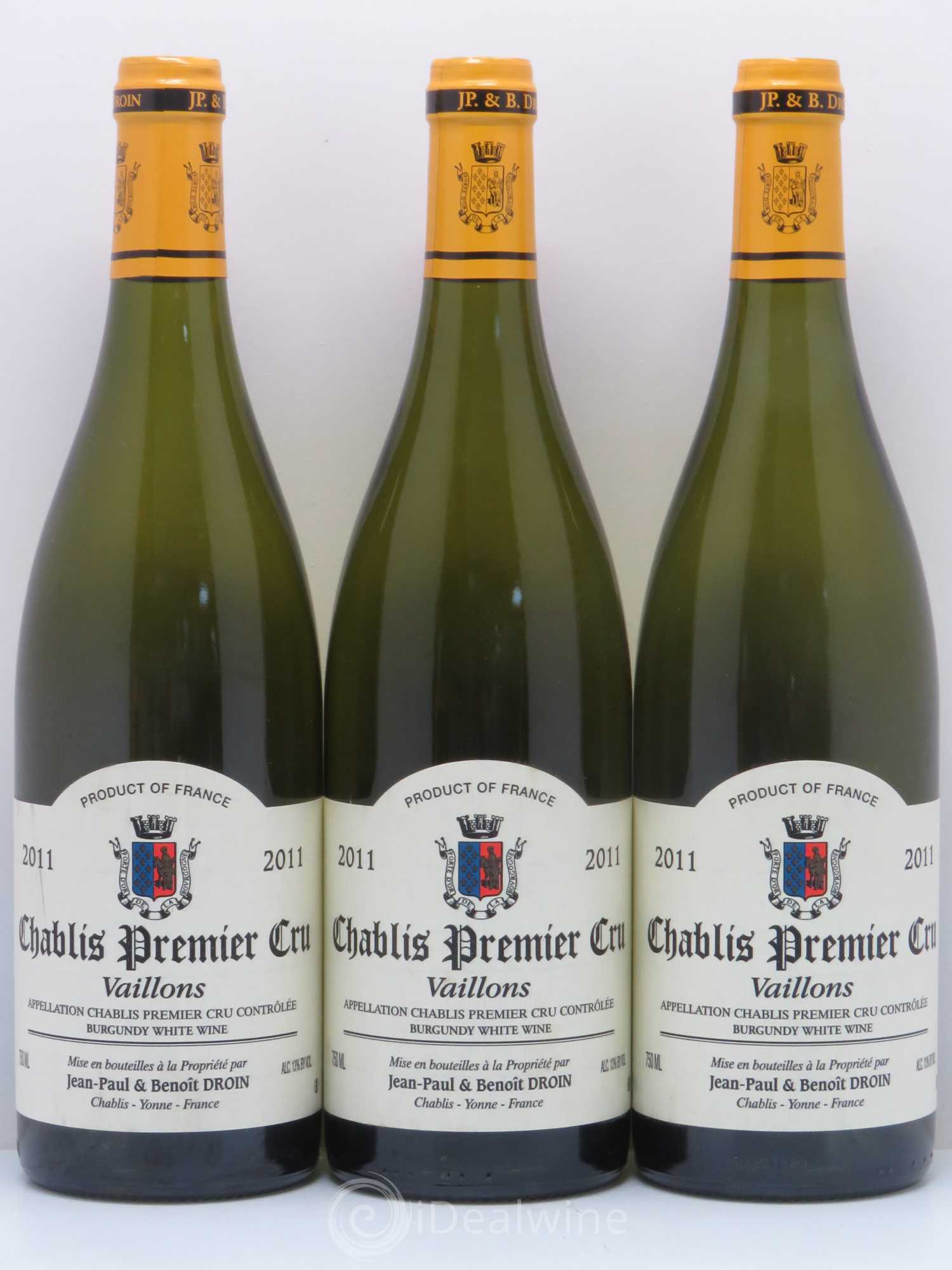 Chablis 1er Cru Vaillons Jean-Paul & Benoît Droin (Domaine) 2011 - Lot de 6 bouteilles - 2