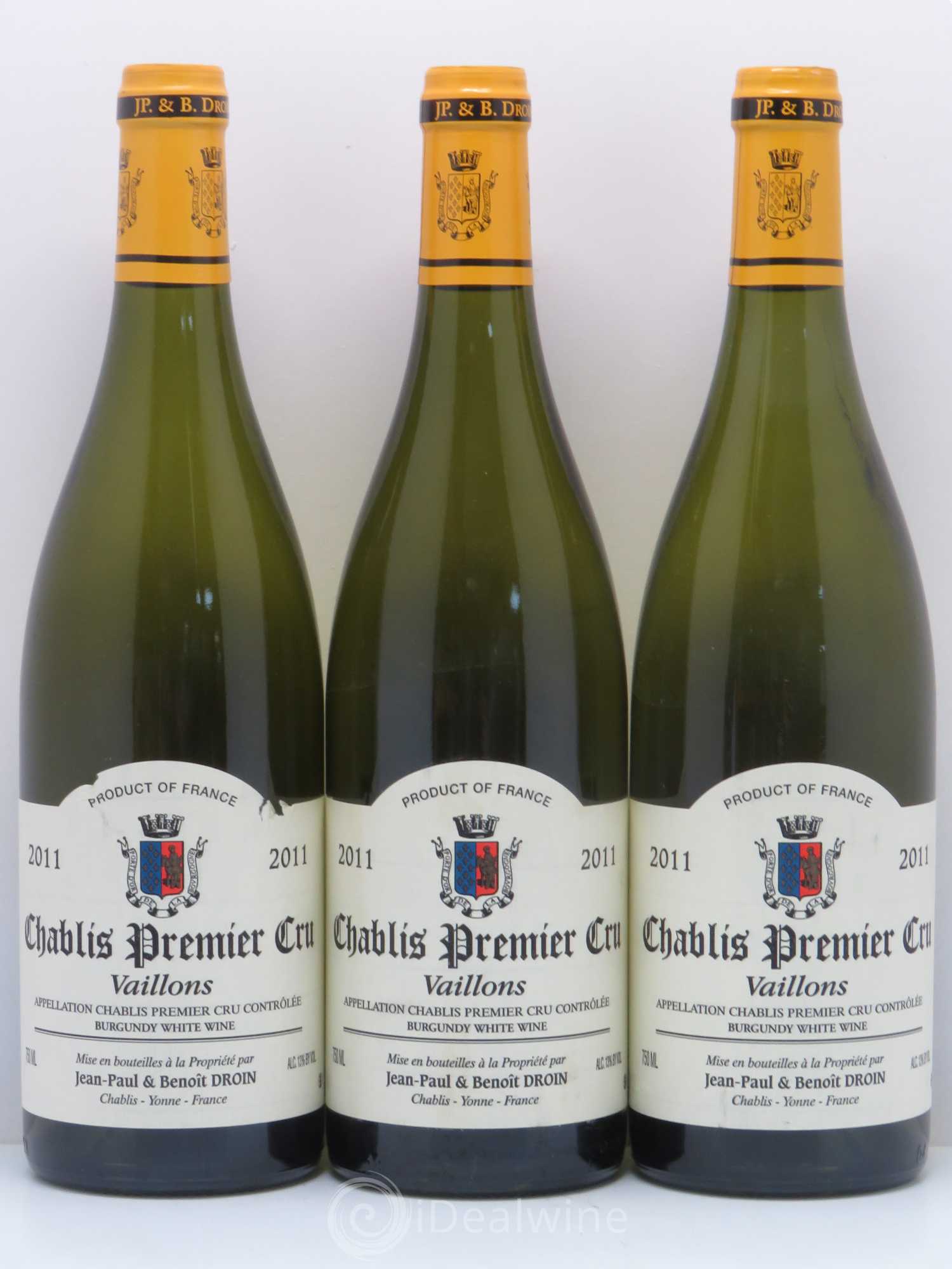Chablis 1er Cru Vaillons Jean-Paul & Benoît Droin (Domaine) 2011 - Lot de 6 bouteilles - 2
