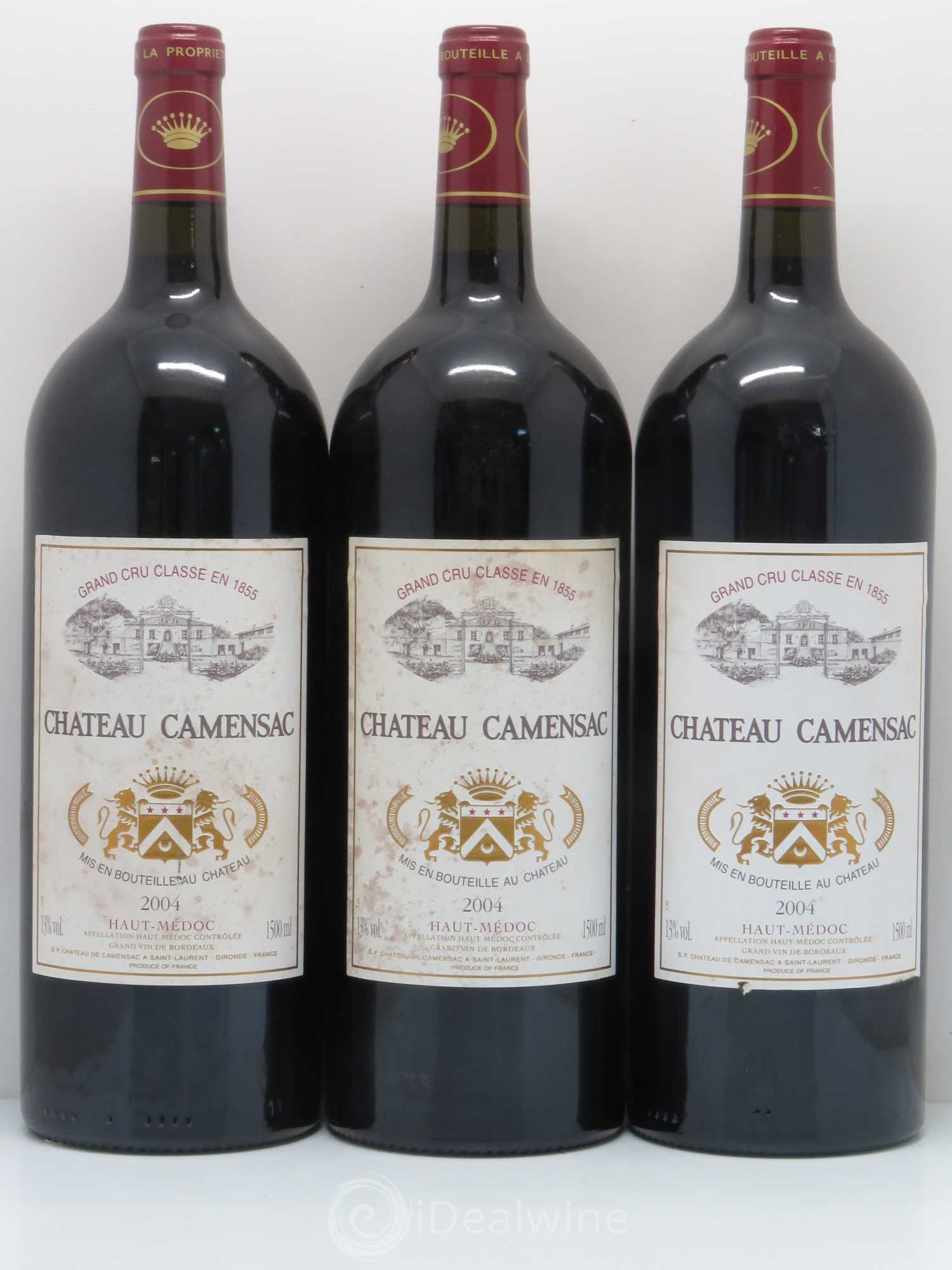 Château Camensac 5ème Grand Cru Classé 2004 - Lot de 3 magnums - 0