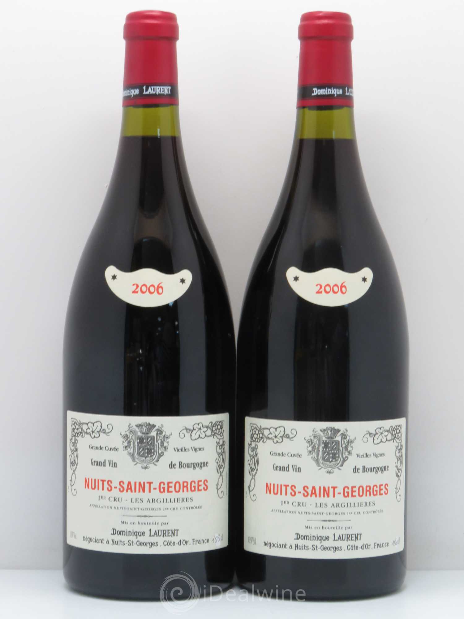 Nuits-Saint-Georges 1er Cru Les Argillieres Domaine Dominique Laurent 2006 - Posten von 2 Magnum - 0
