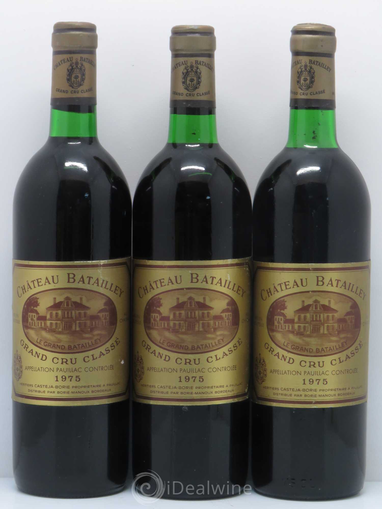 Château Batailley 5ème Grand Cru Classé 1975 - Lot de 3 bouteilles - 0