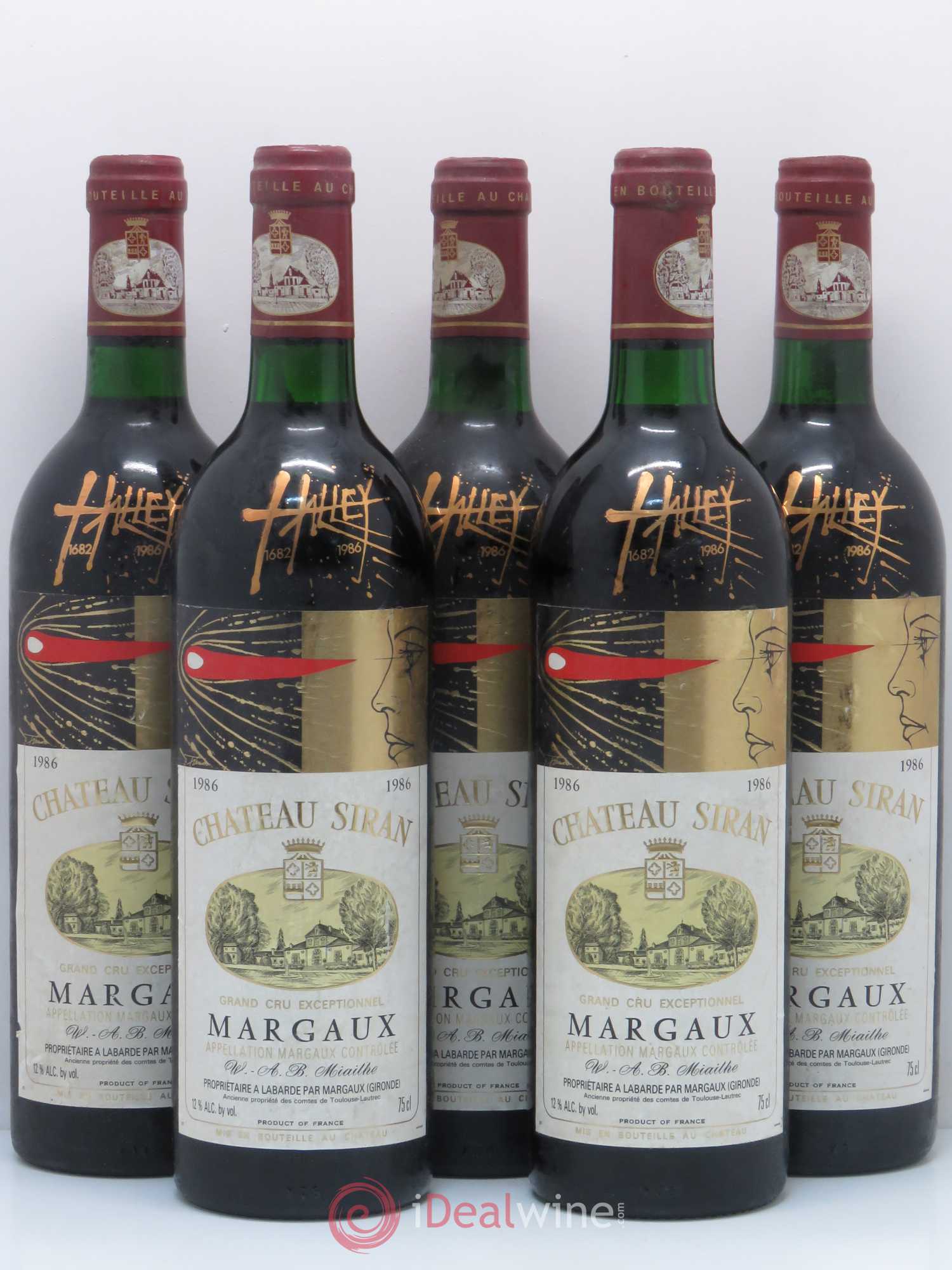 Château Siran 1986 - Lot de 5 bouteilles - 0