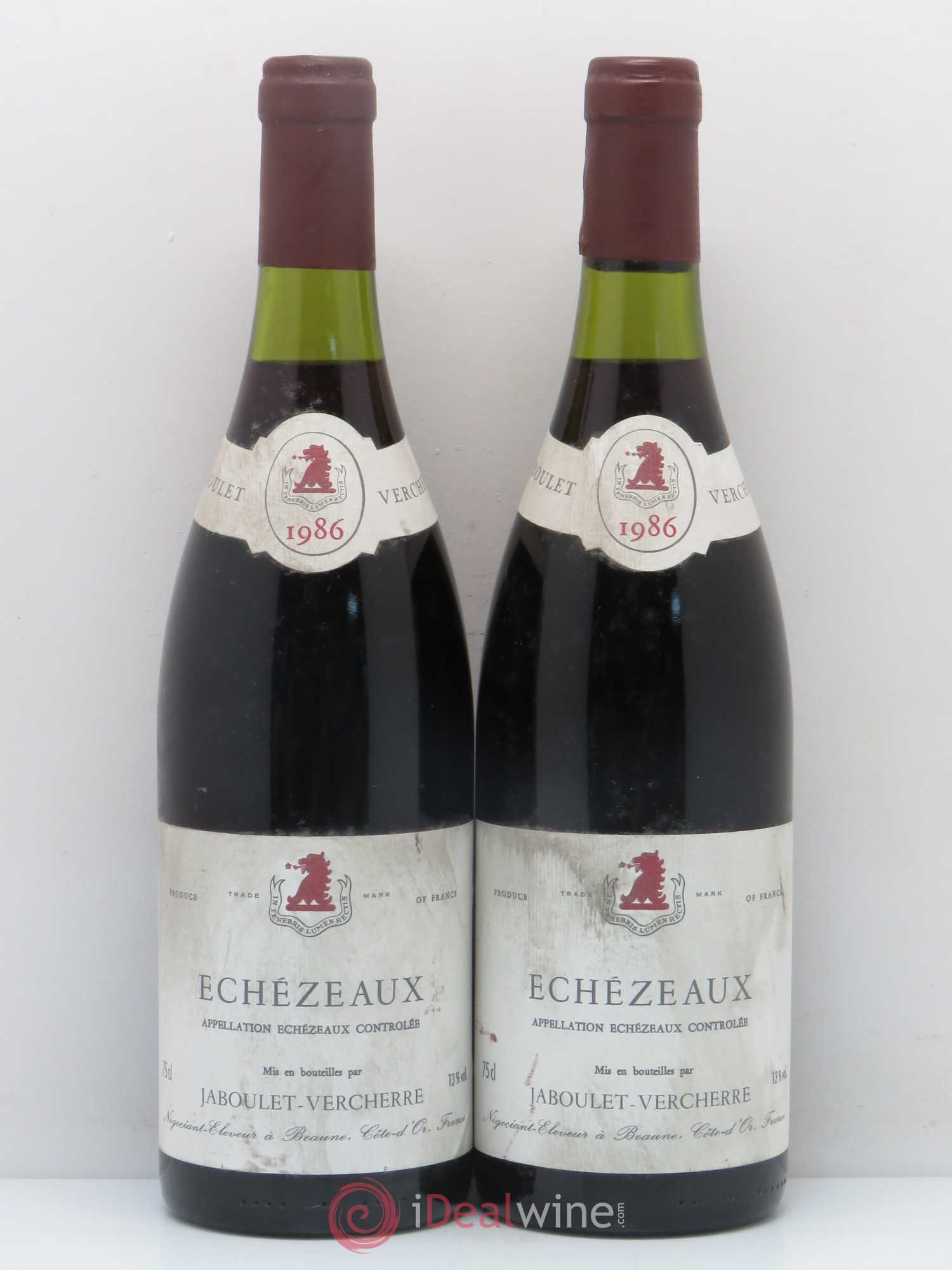 Echezeaux Grand Cru Domaine Jaboulet Vercherre 1986 - Posten von 2 Flaschen - 0