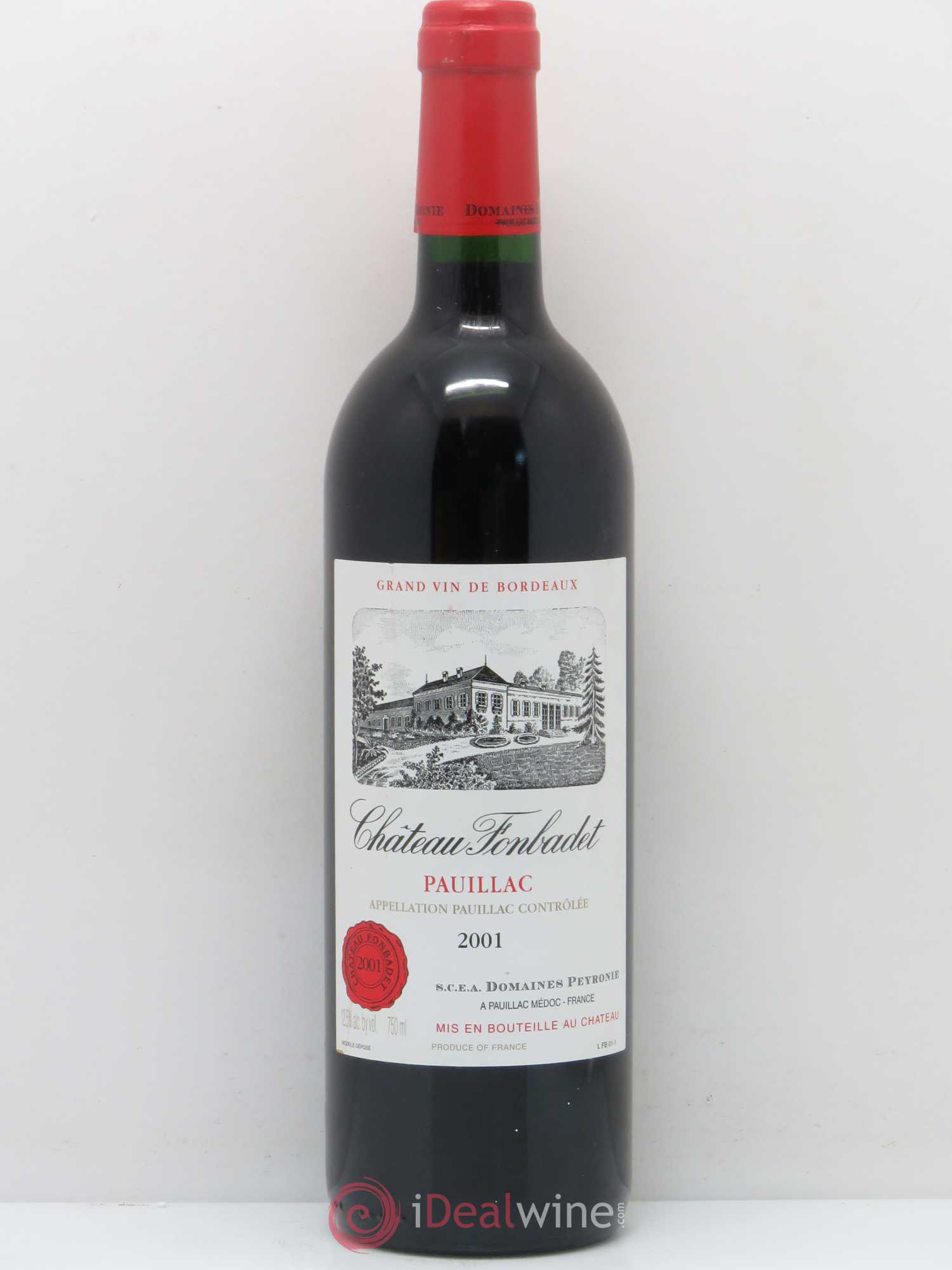 Château Fonbadet 2001 - Lot de 1 bouteille - 0