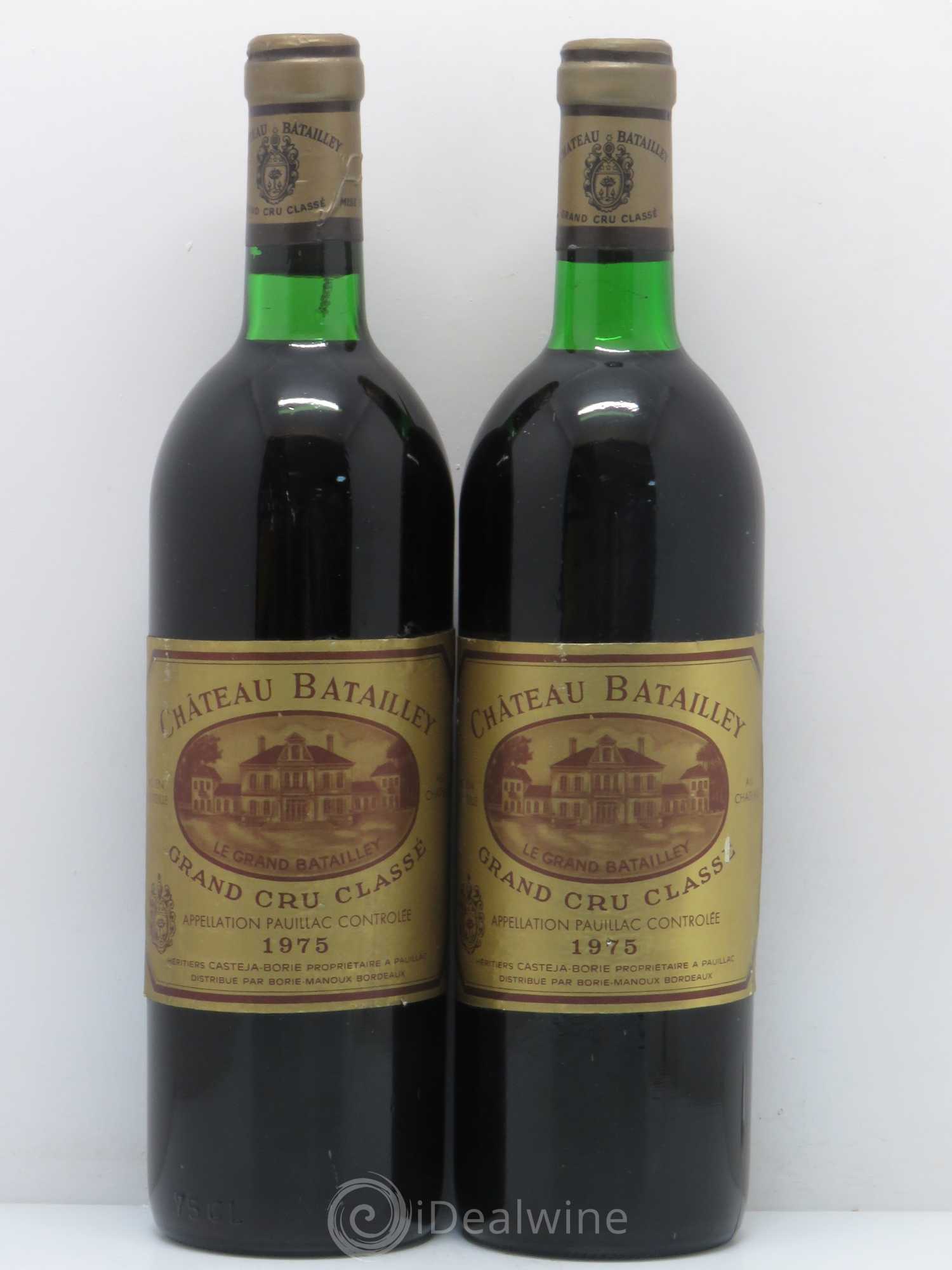 Château Batailley 5ème Grand Cru Classé 1975 - Lot de 2 bouteilles - 0