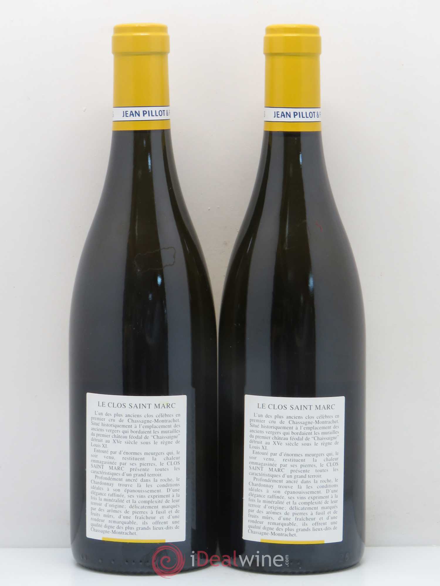 Chassagne-Montrachet 1er Cru Les Vergers Clos Saint-Marc Jean-Marc Pillot et Fils (Domaine) (sans prix de réserve) 2003 - Lot de 2 bouteilles - 1