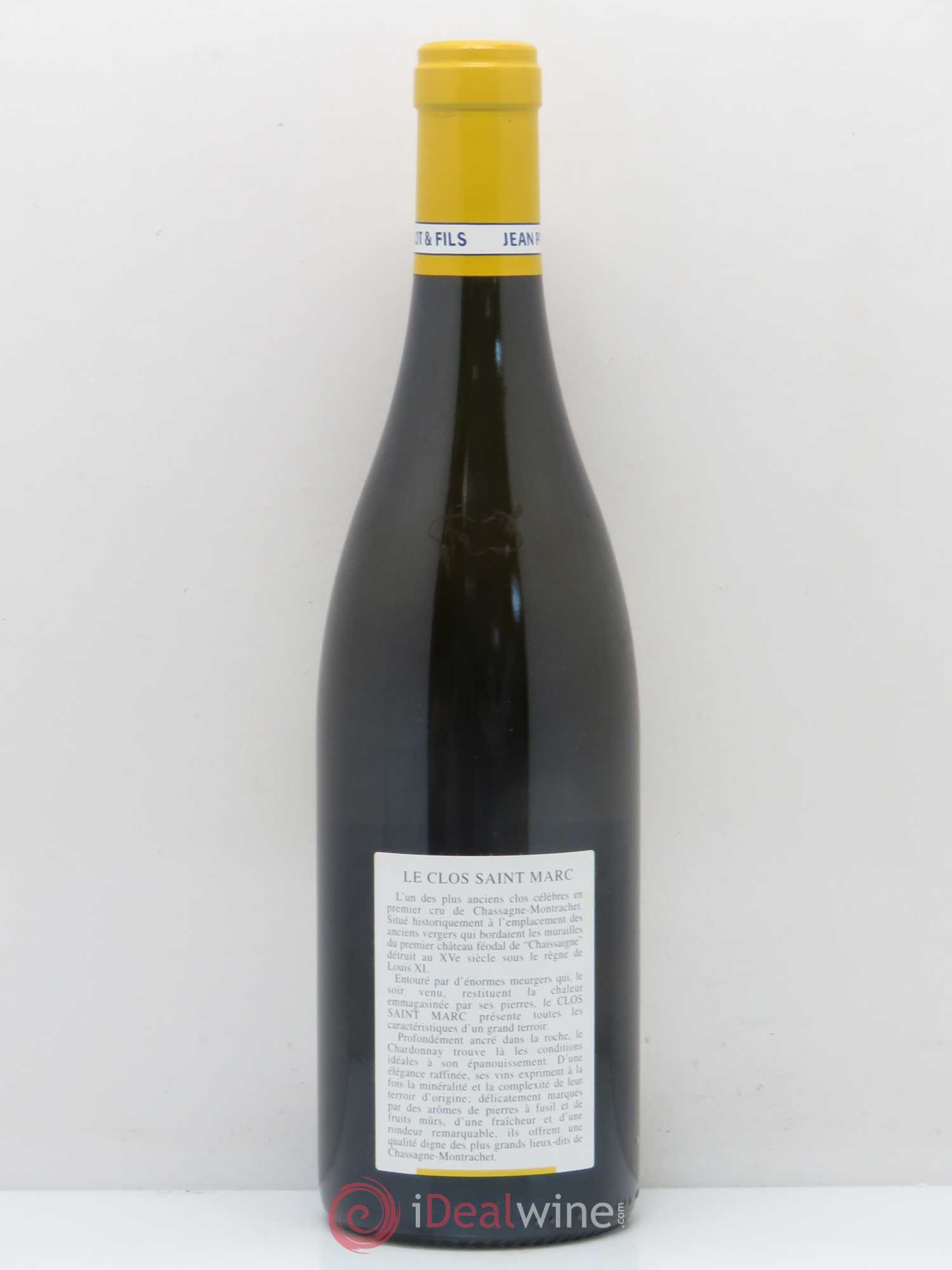 Chassagne-Montrachet 1er Cru Les Vergers Clos Saint-Marc Jean-Marc Pillot et Fils (Domaine) 2003 - Lot de 1 bouteille - 1