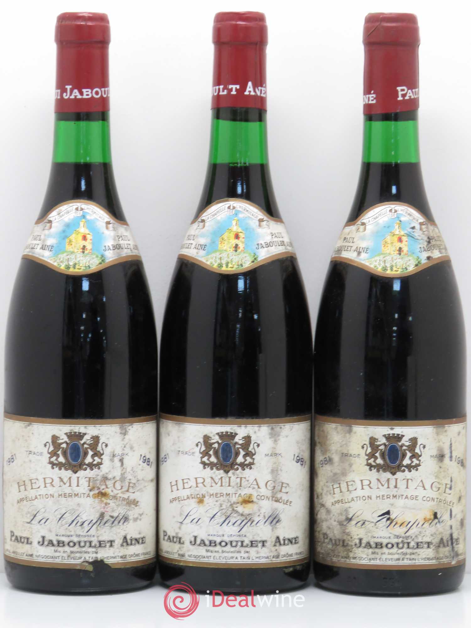 Hermitage La Chapelle Paul Jaboulet Ainé (sans prix de réserve) 1981 - Lot de 3 bouteilles - 0