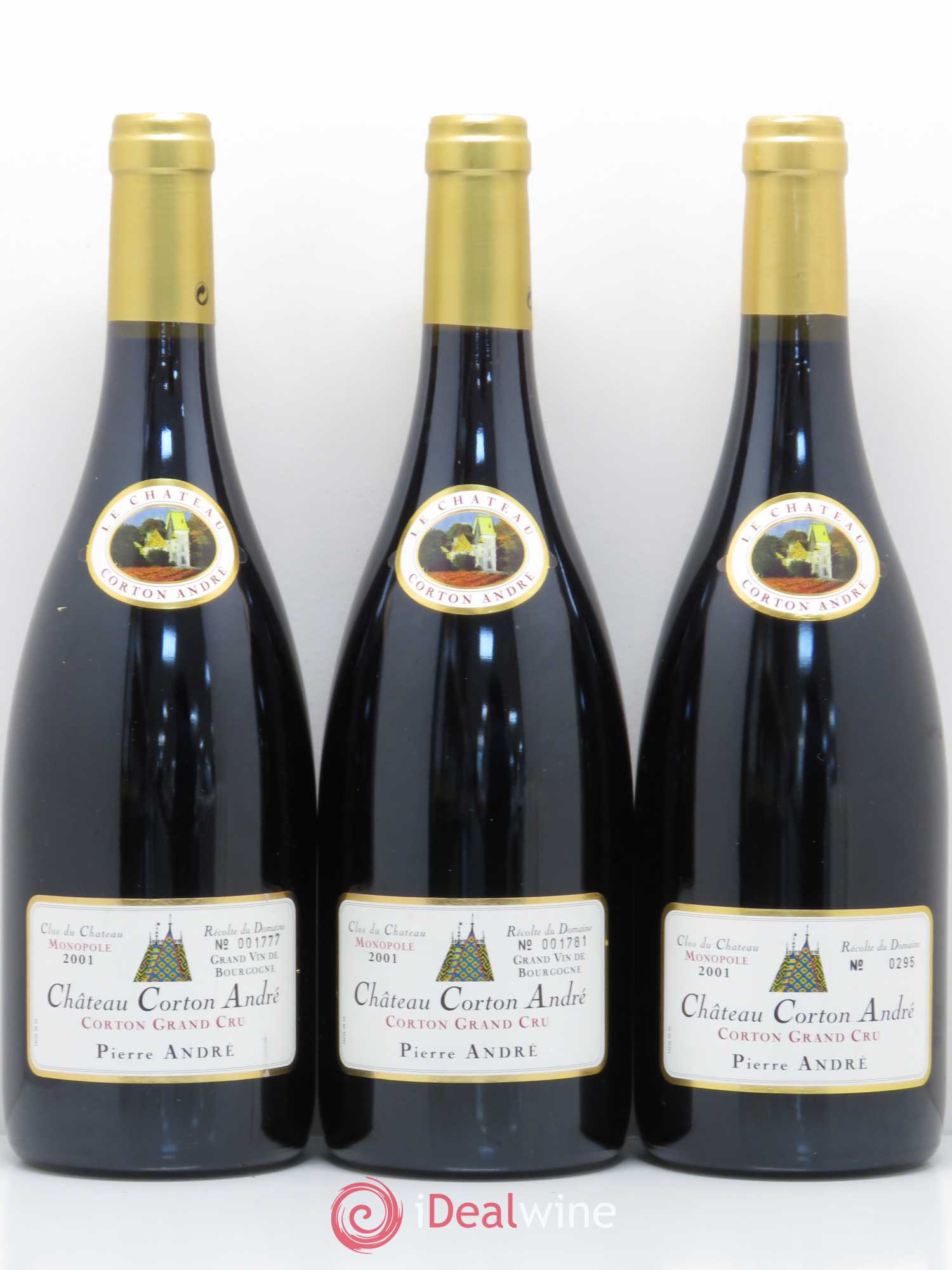 Corton Grand Cru Château Corton André (sans prix de réserve) 2001 - Posten von 3 Flaschen - 0