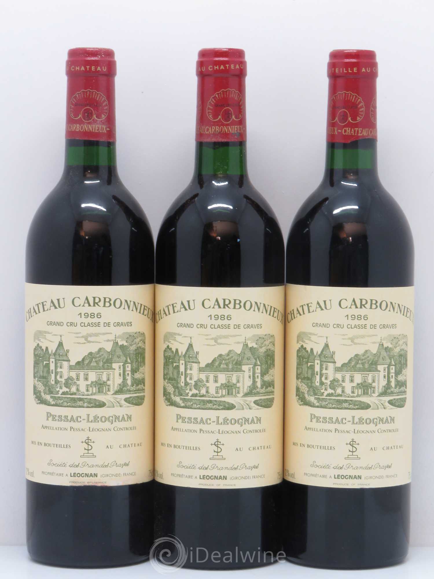 Château Carbonnieux Cru Classé de Graves 1986 - Lot de 12 bouteilles - 3