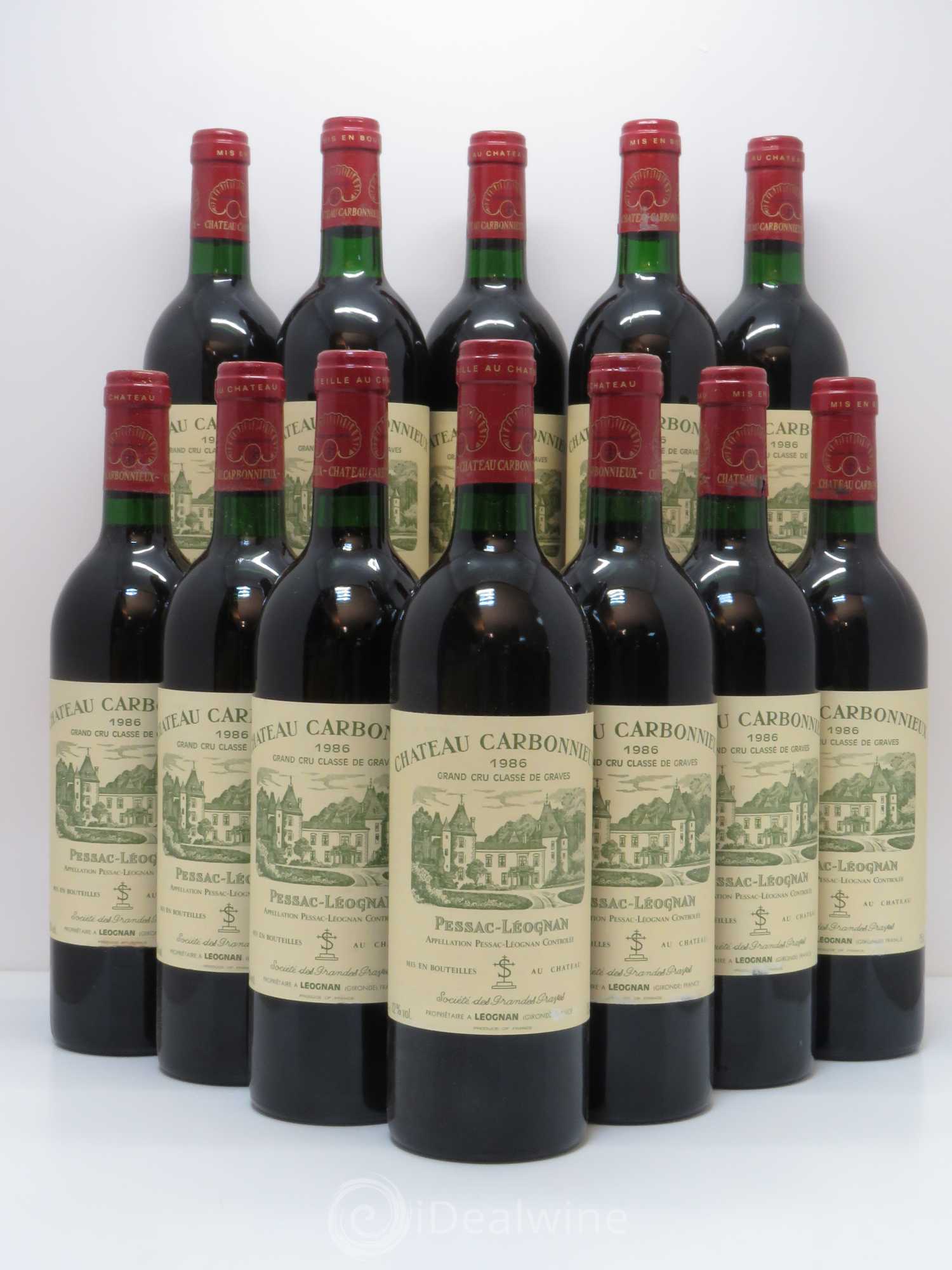 Château Carbonnieux Cru Classé de Graves 1986 - Lot de 12 bouteilles - 0