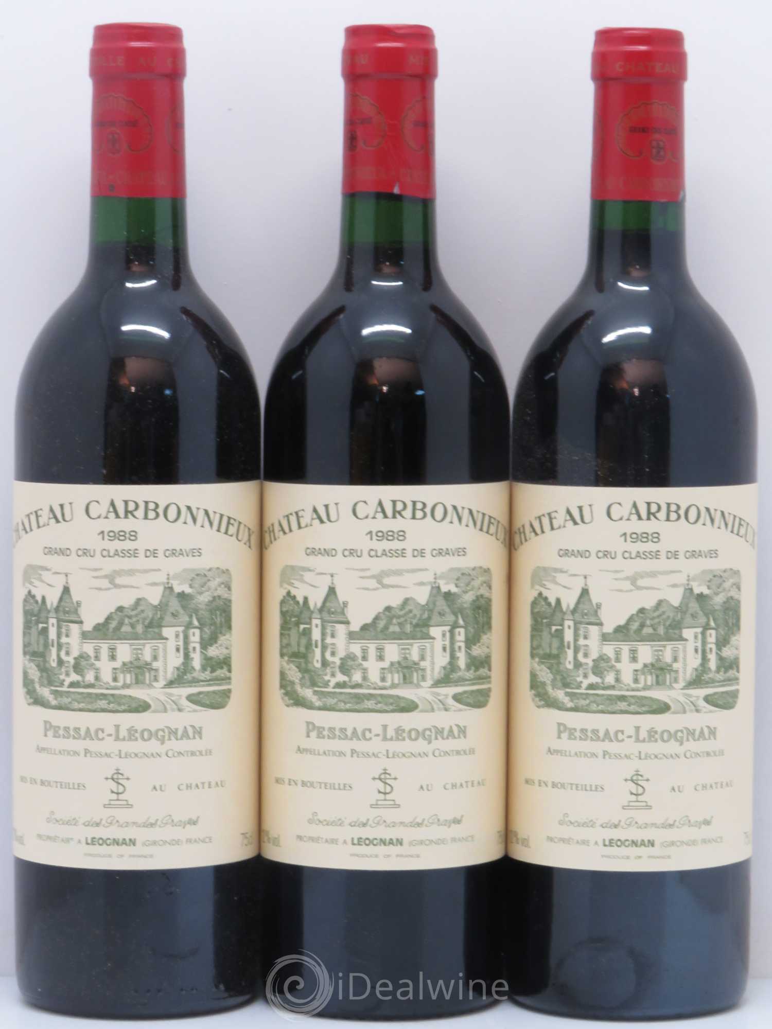 Château Carbonnieux Cru Classé de Graves 1988 - Lot de 12 bouteilles - 1