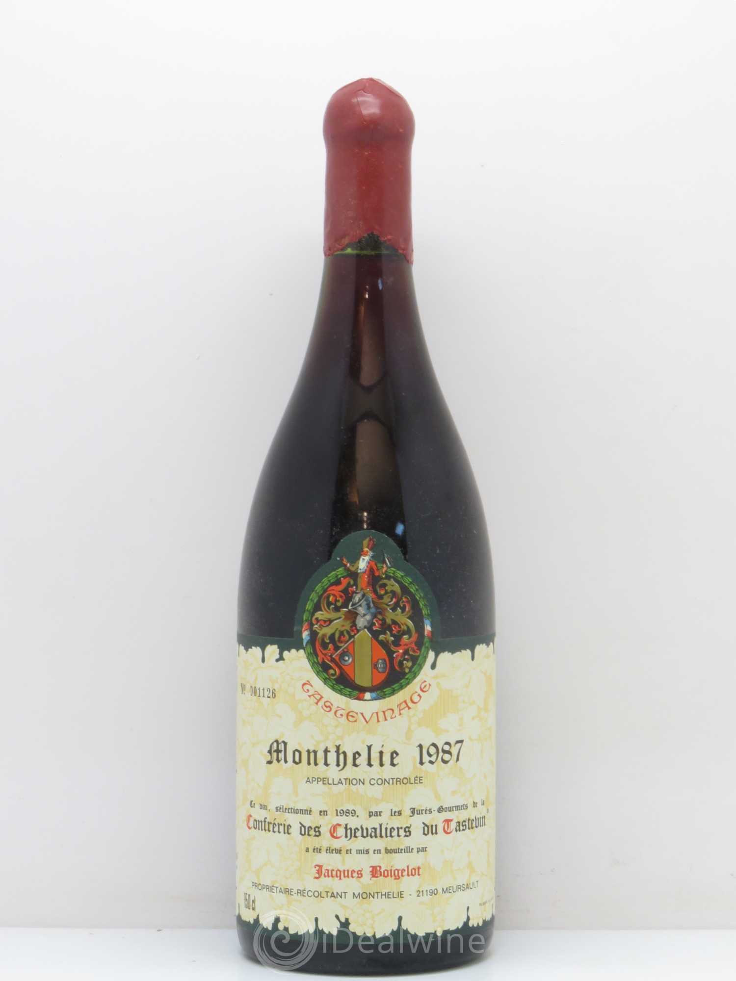 Monthélie Tastevinage Domaine Jacques Boigelot 1987 - Posten von 1 Magnum - 0