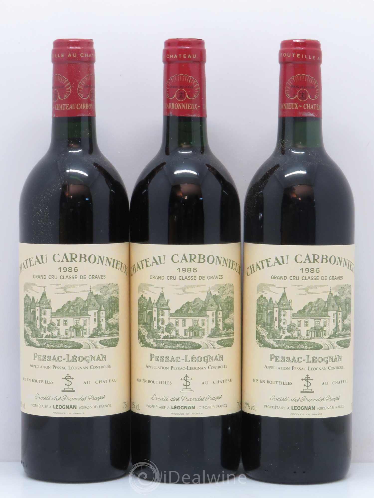 Château Carbonnieux Cru Classé de Graves 1986 - Lot de 12 bouteilles - 2