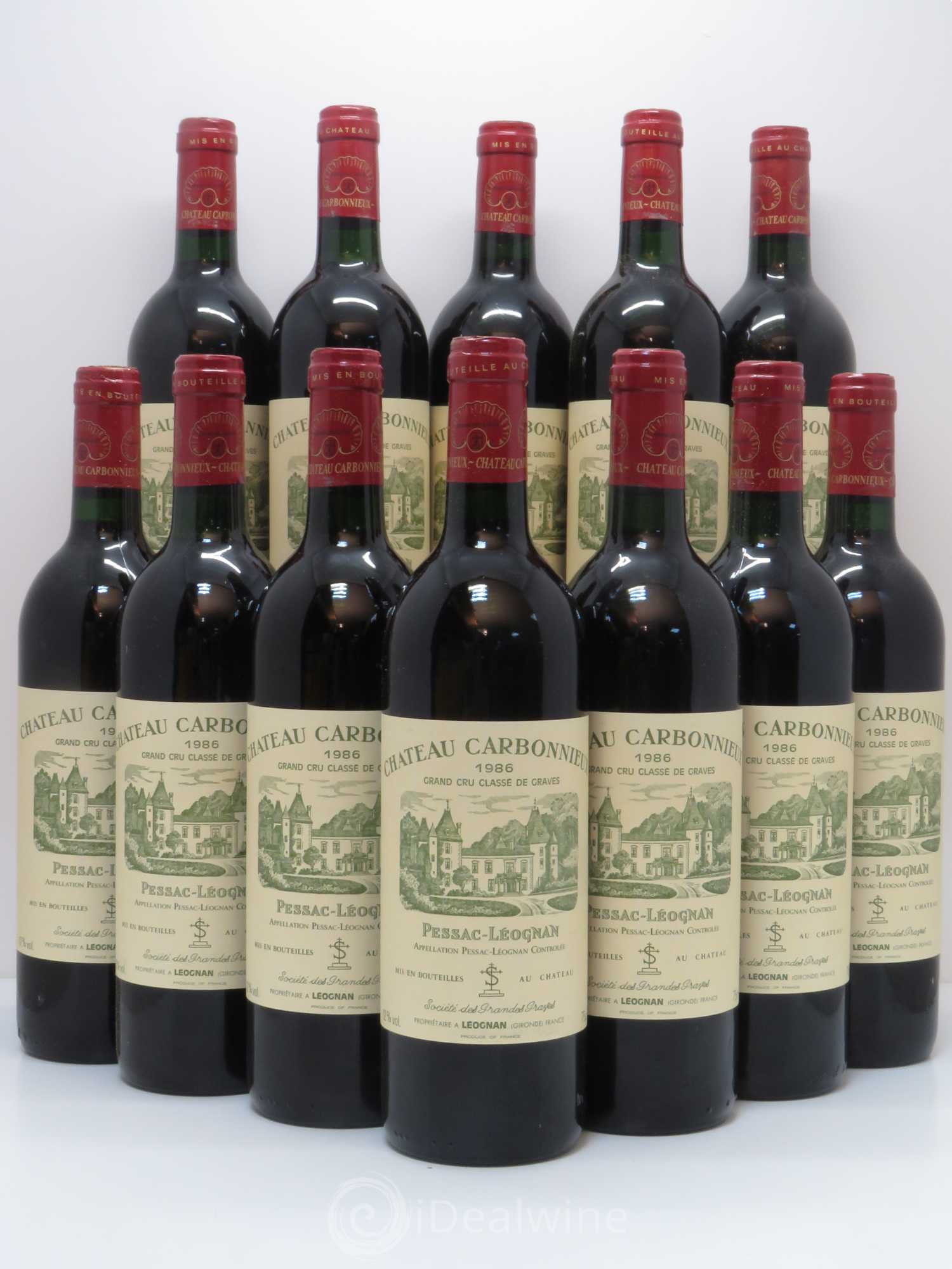 Château Carbonnieux Cru Classé de Graves 1986 - Lot de 12 bouteilles - 0