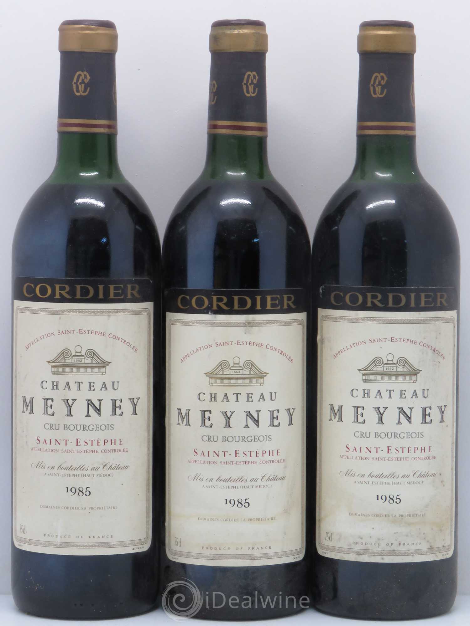 Château Meyney (sans prix de réserve) 1985 - Lot de 3 bouteilles - 0