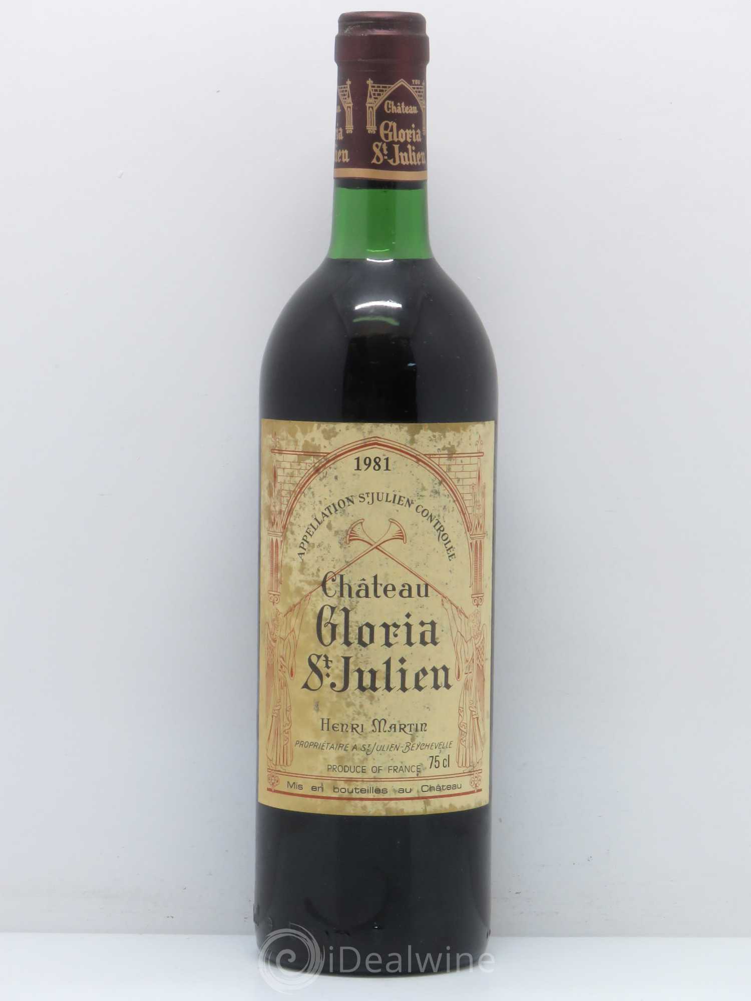 Château Gloria 1981 - Lot de 1 bouteille - 0