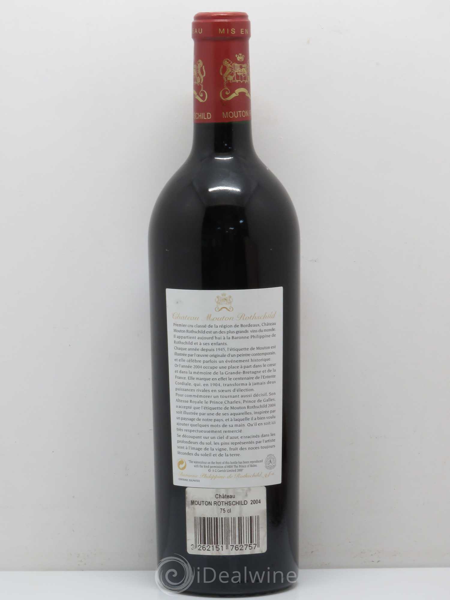 Château Mouton Rothschild 1er Grand Cru Classé 2004 - Lot de 1 bouteille - 1